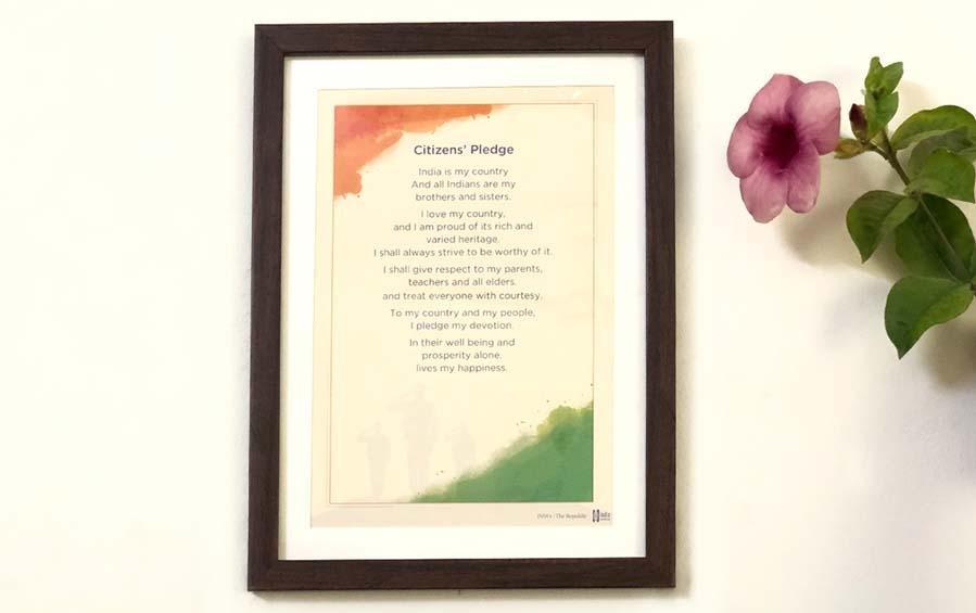 Citizens' Pledge - Wall Frame - Wall Frames - indic inspirations