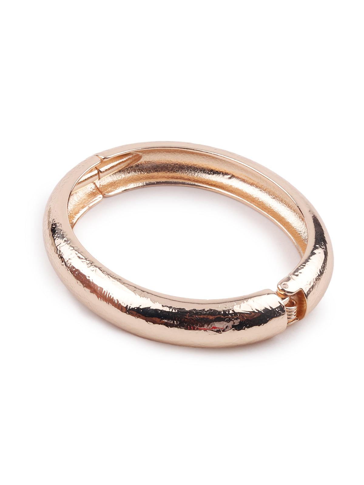 Women's Classic Gold-Tone Textured Bracelet - Odette