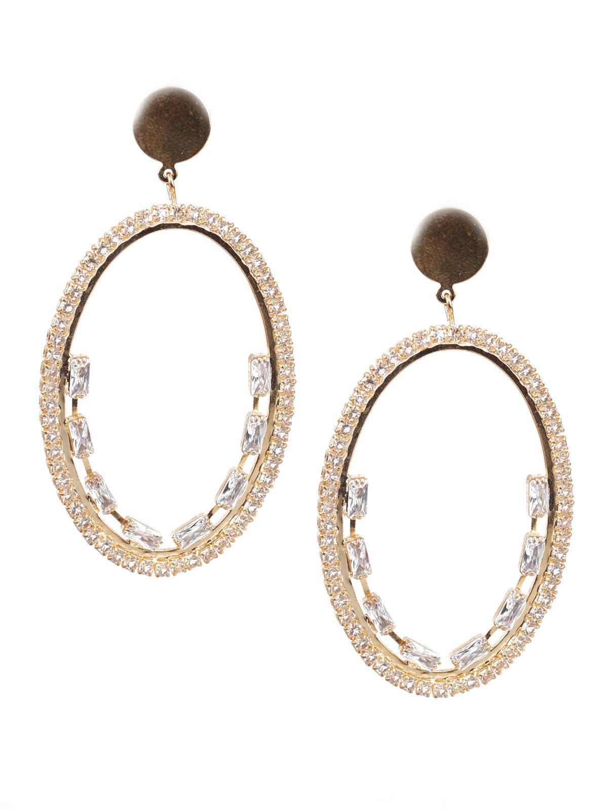 Women's Classy Gold Color Teardrop Earrings - Odette