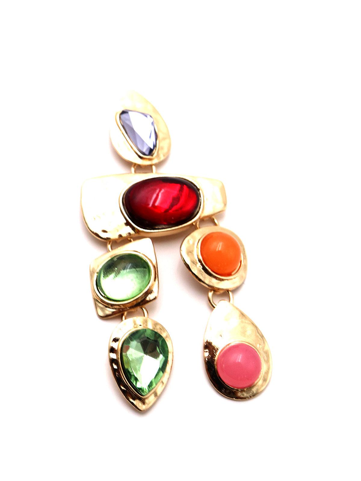 Women's Classy Multi-Coloured Dangle Earrings - Odette