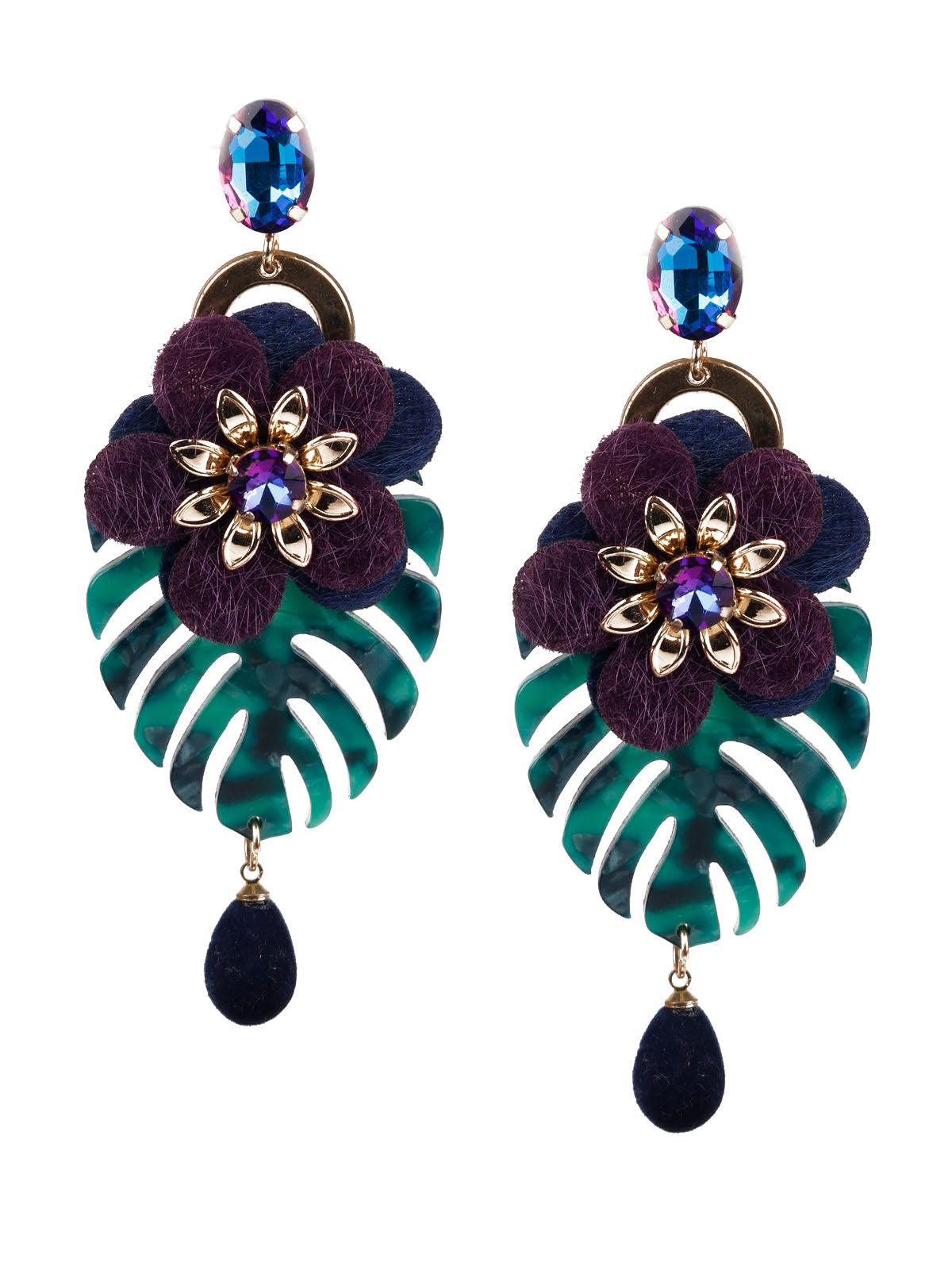 Women's Classy Multicolored Dangle Earrings - Odette