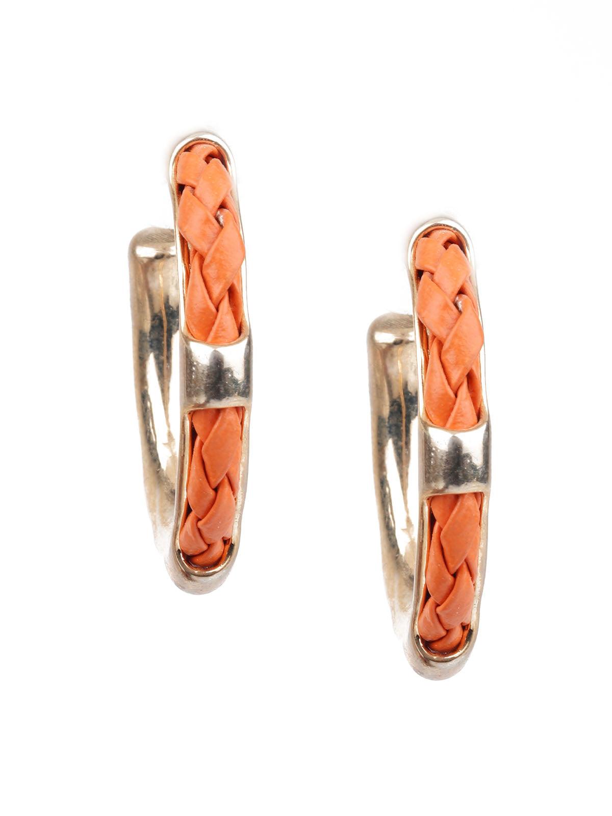 Women's Orange Big Hoop Earrings - Odette