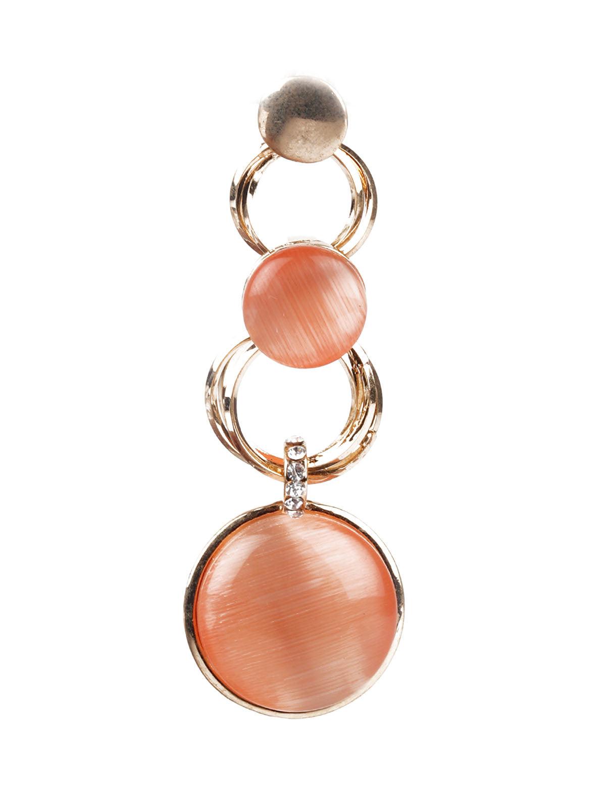 Women's Trendy Peach Dangle Earrings - Odette