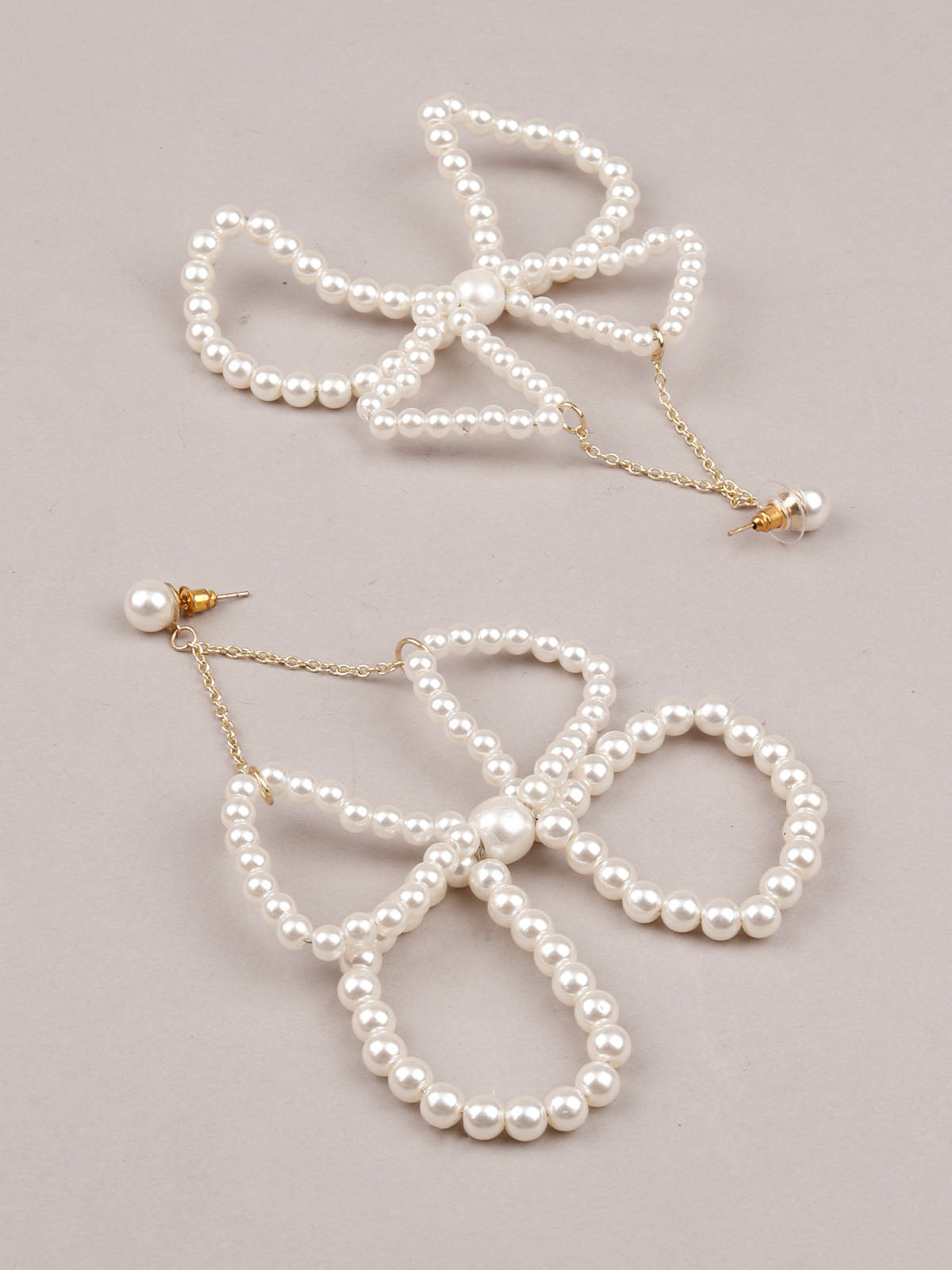 Women's White Faux Pearl Dangle Earring - Odette