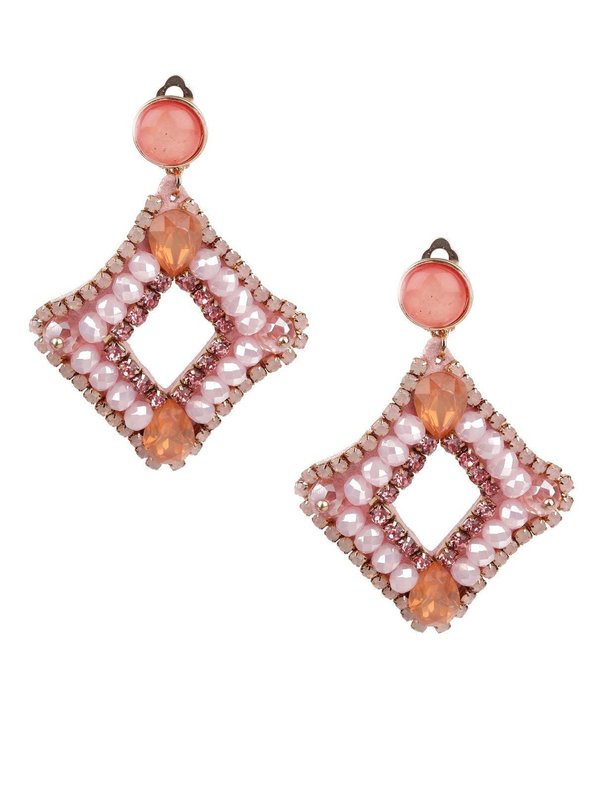 Women's Sunshine Pink Dangler Earrings - Odette