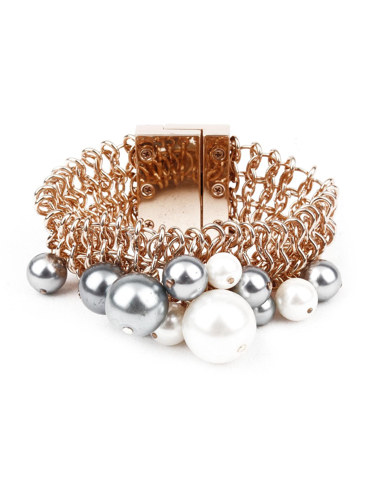 Women's Pearls Embellished Choker Neckpiece And Bracelet Set - Odette