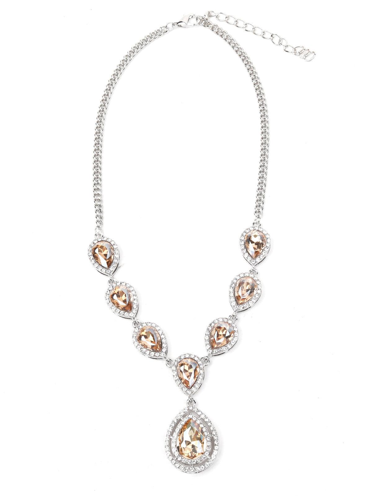 Women's Contemporary Rounded Studded Necklace - Odette