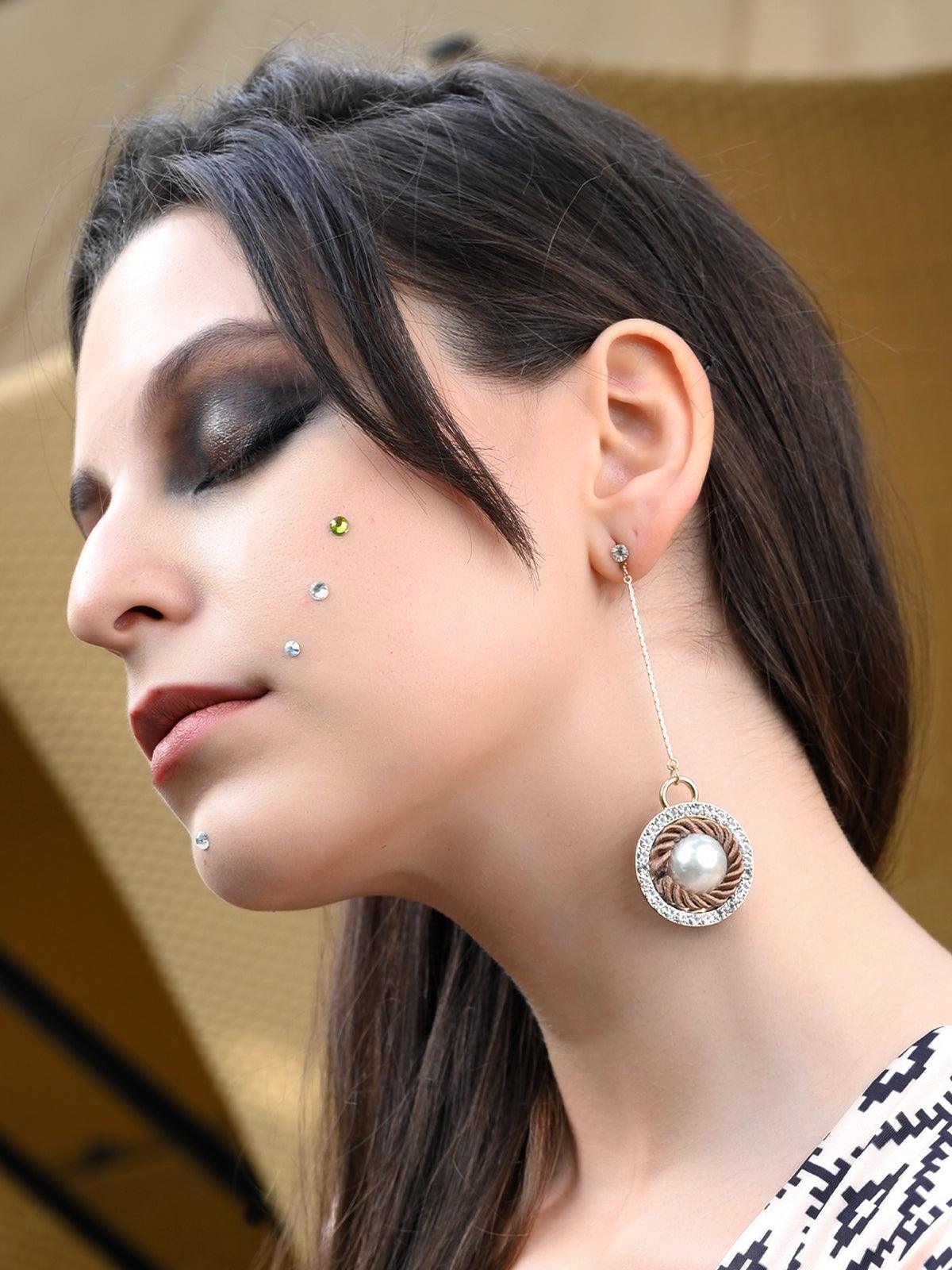 Women's Copper Gold Awesome Dangle Earrings - Odette