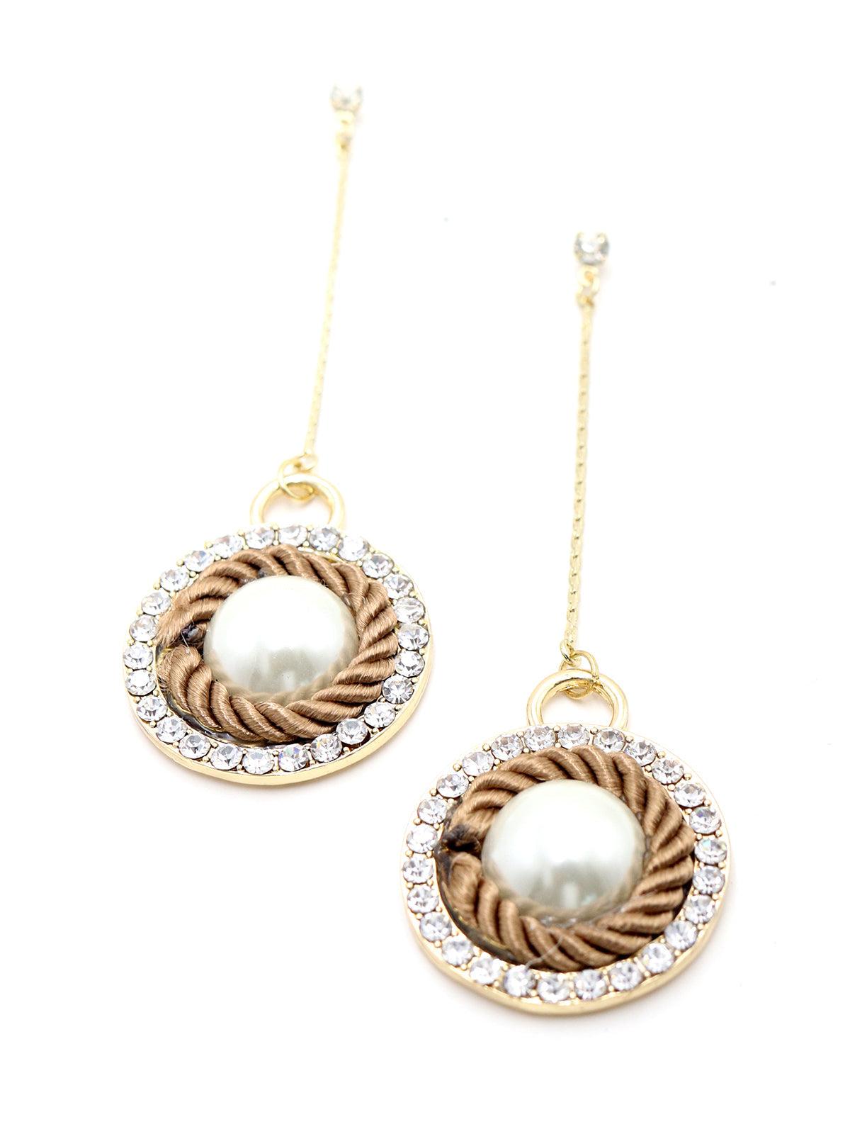 Women's Copper Gold Awesome Dangle Earrings - Odette