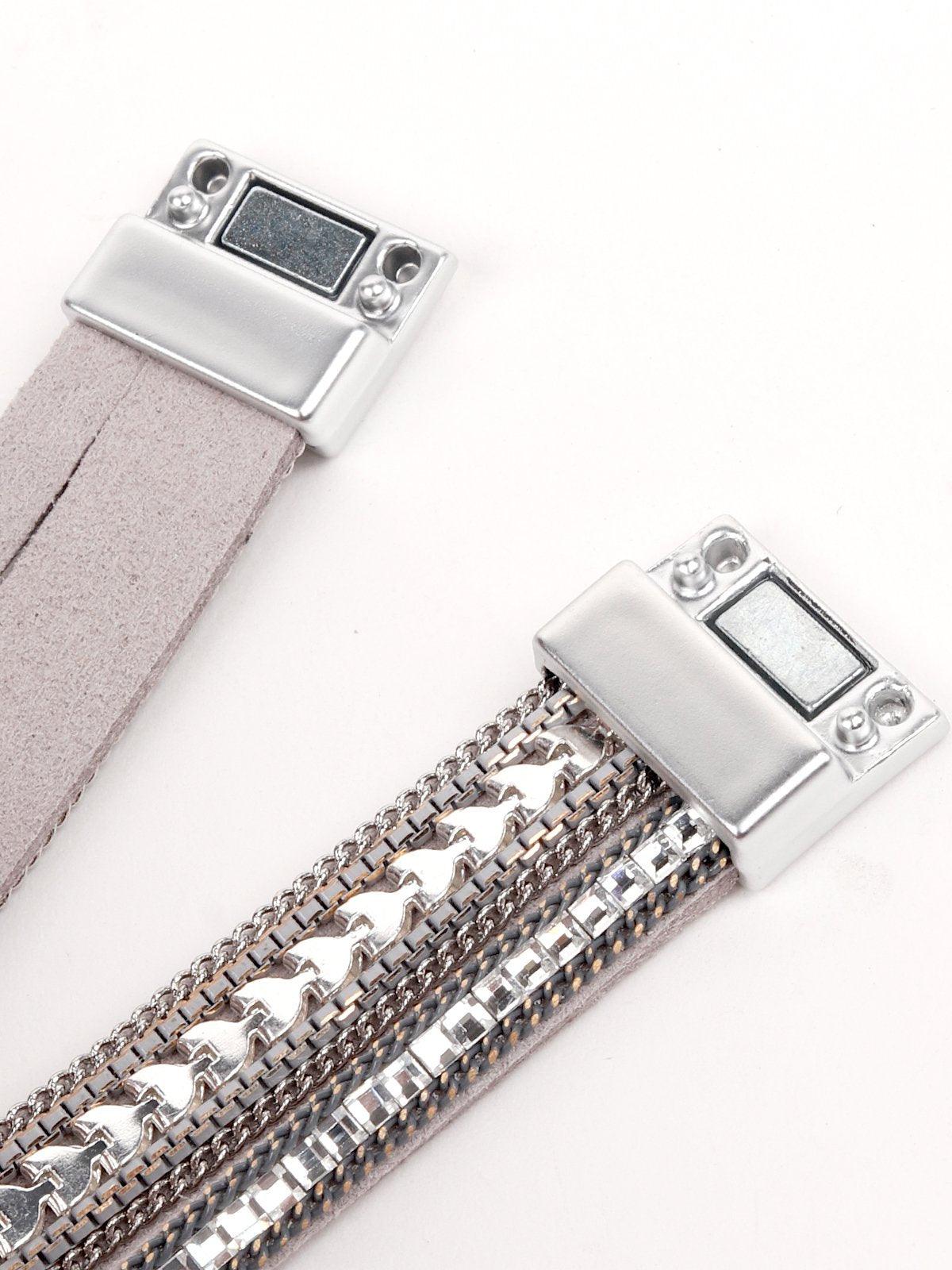 Women's Criss-Cross Metallic Layered Bracelet - Odette