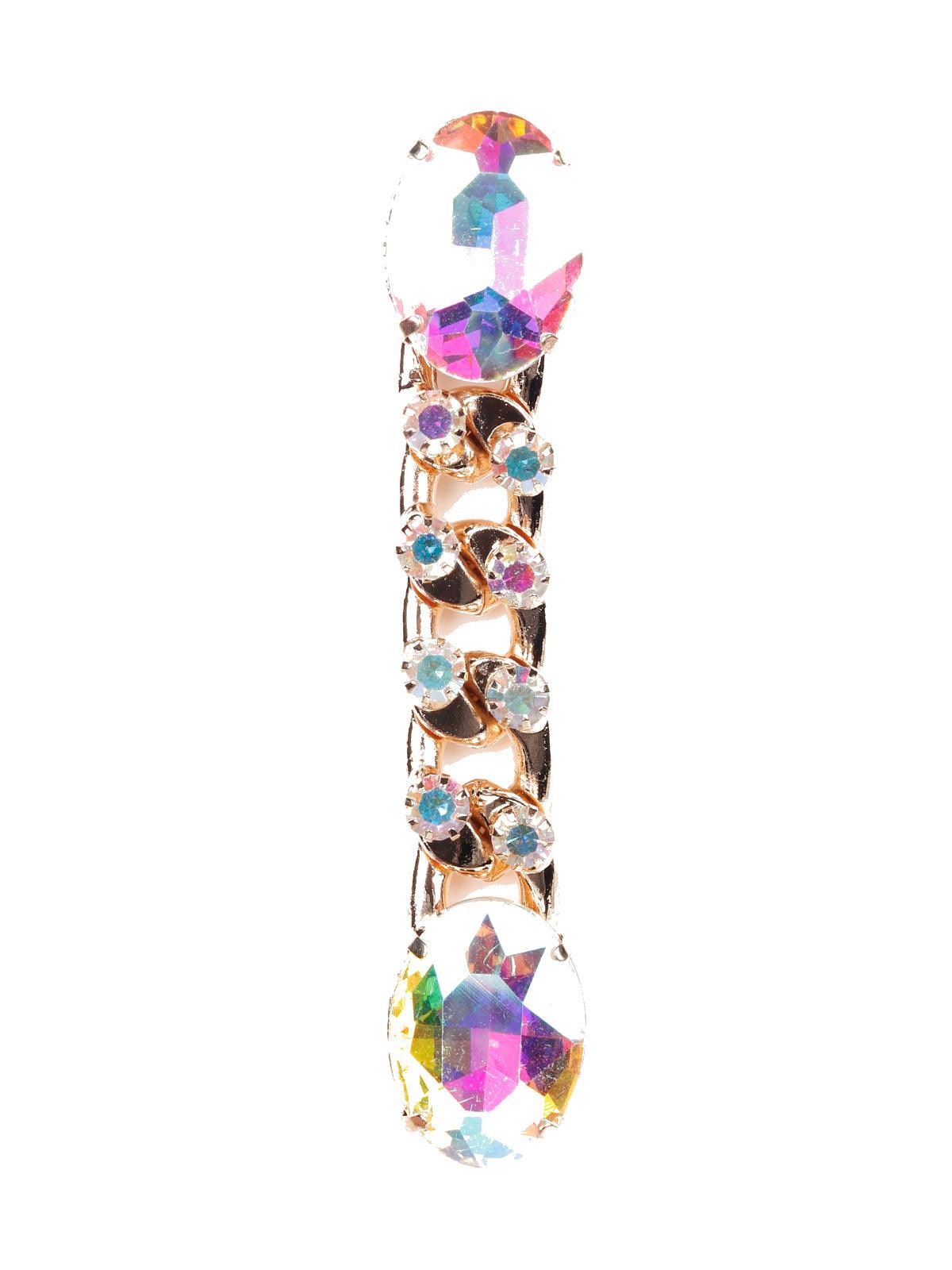 Women's Crome Crystal Chained Drop Earrings - Odette