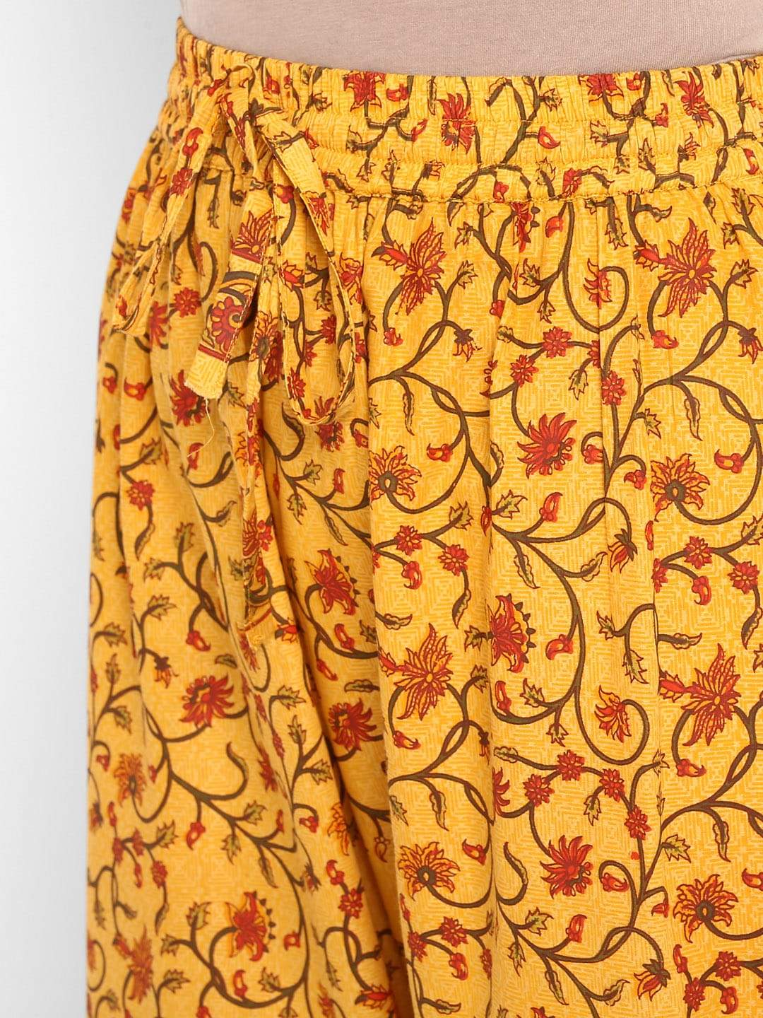 Women's Yellow Printed Kurta with Palazzos - Meeranshi