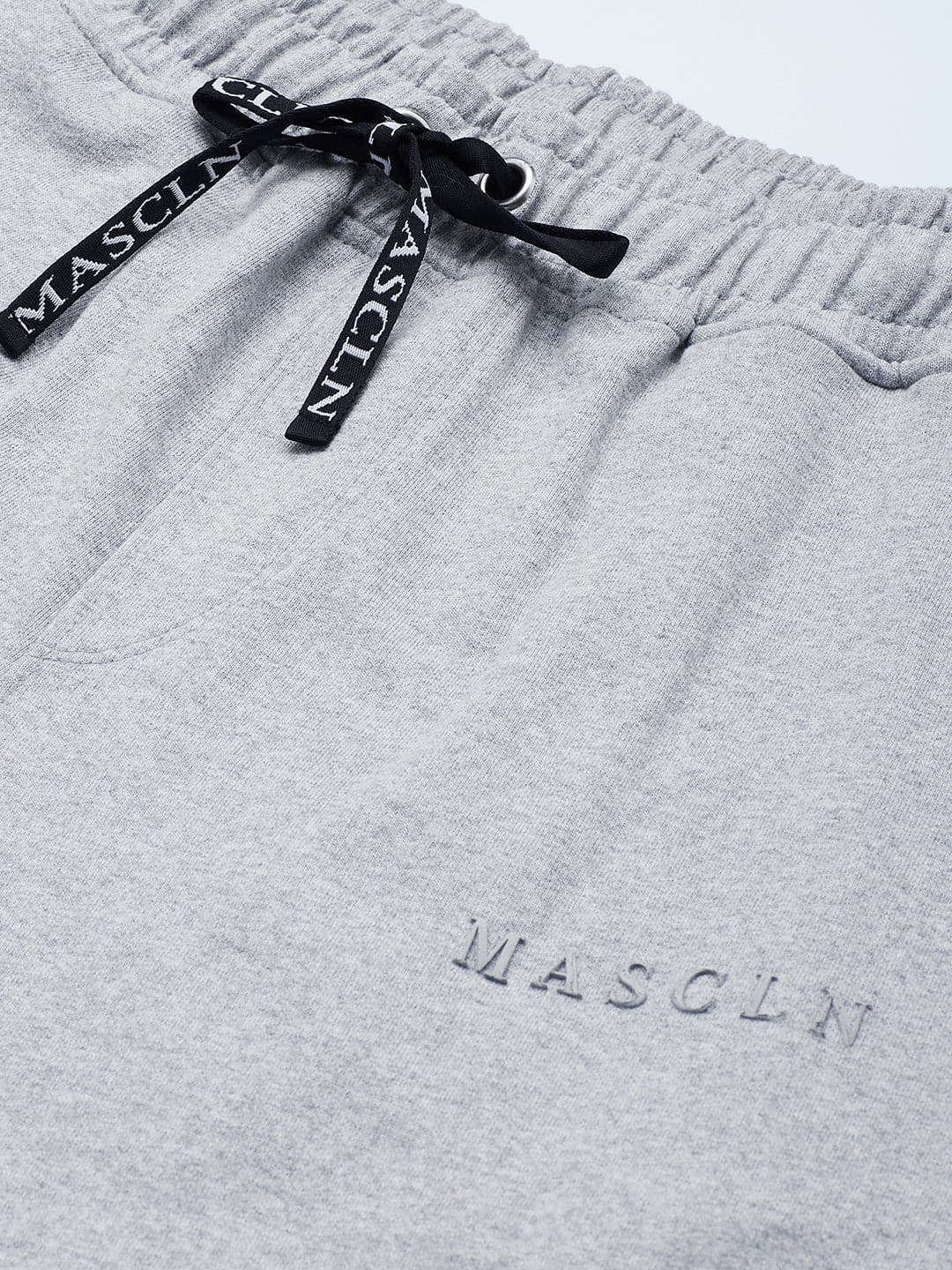 Men's Grey MASCLN Puff Print Joggers - LYUSH-MASCLN