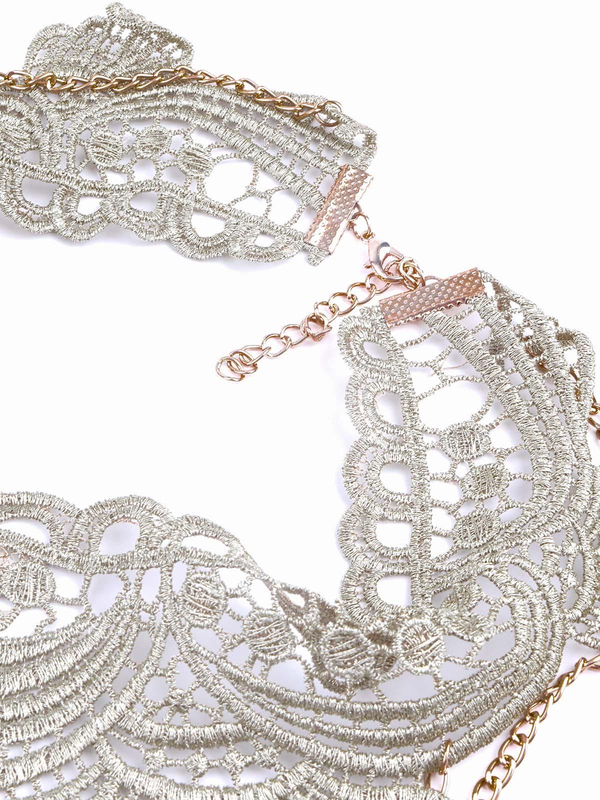 Women's Designer Lace Detailing Body Chain- Gold - Odette
