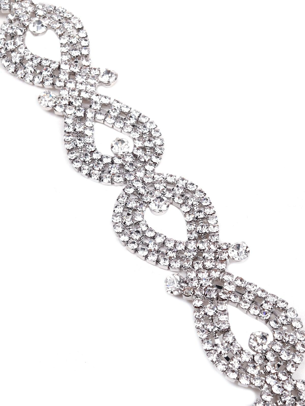 Women's Diamante Choker Necklace- Silver - Odette