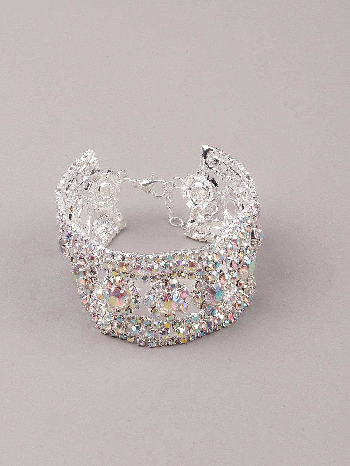 Women's Diamantã© Chrome Effect Gorgeous Statement Bracelet - Odette