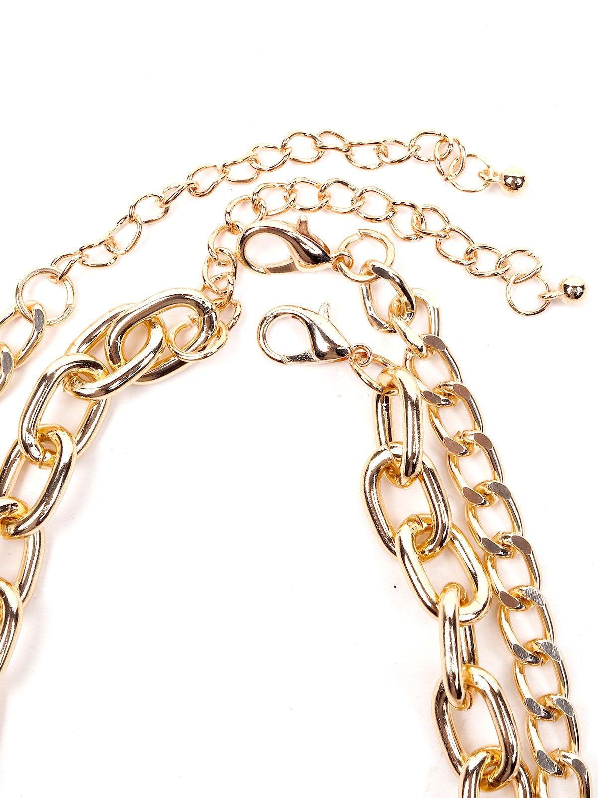 Women's Double Layered Gold-Tone Chain - Odette