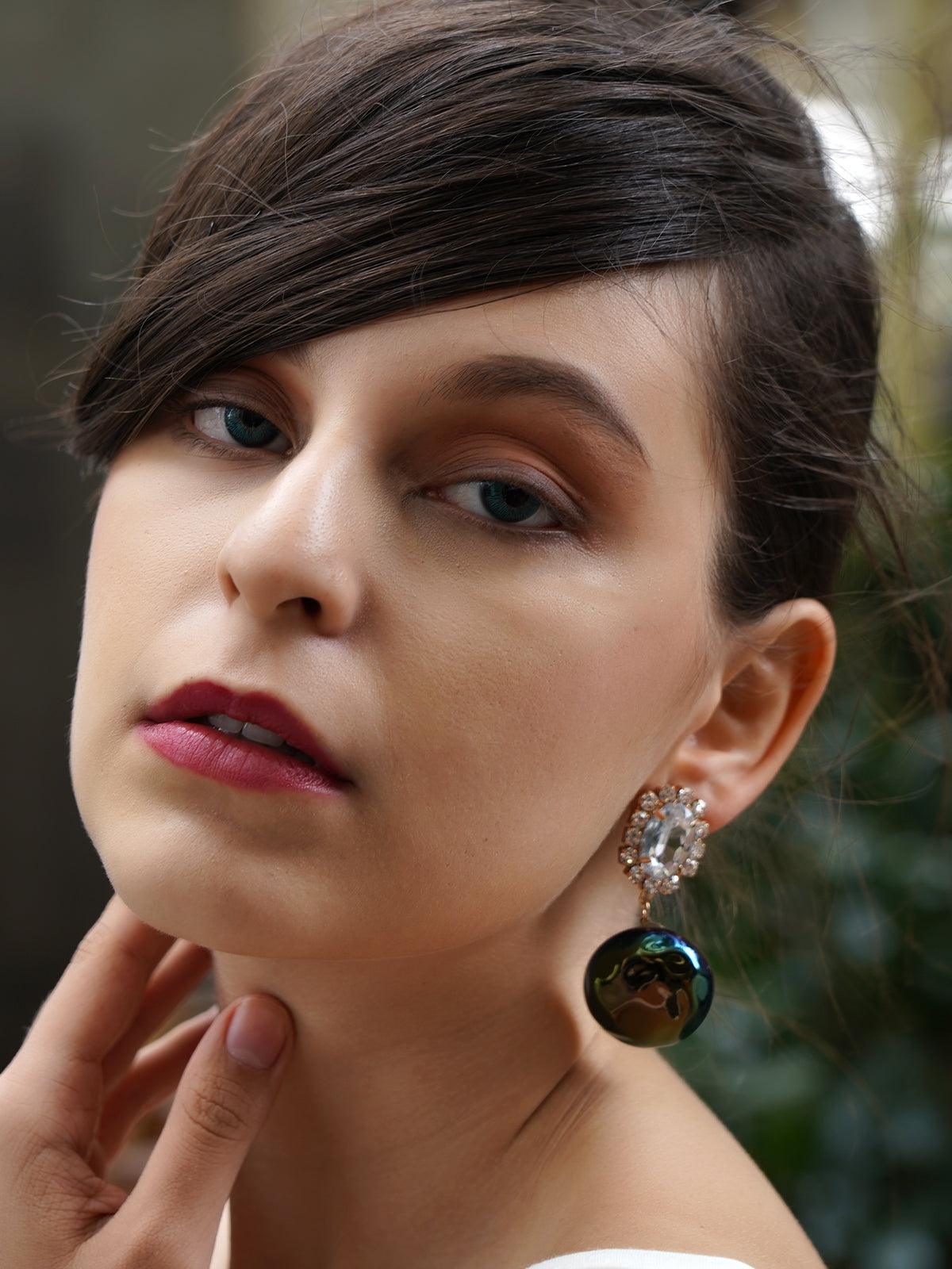 Women's Double-Shaded Dangle Earrings - Odette