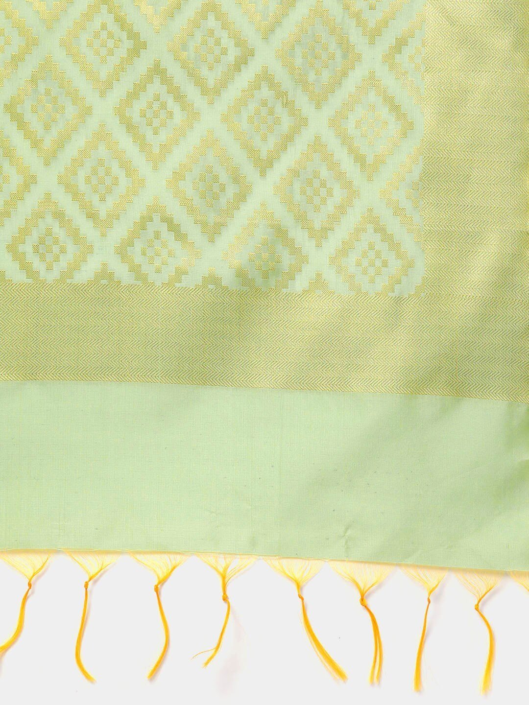 Women's Mint Woven Design Banarasi Dupatta - Aks