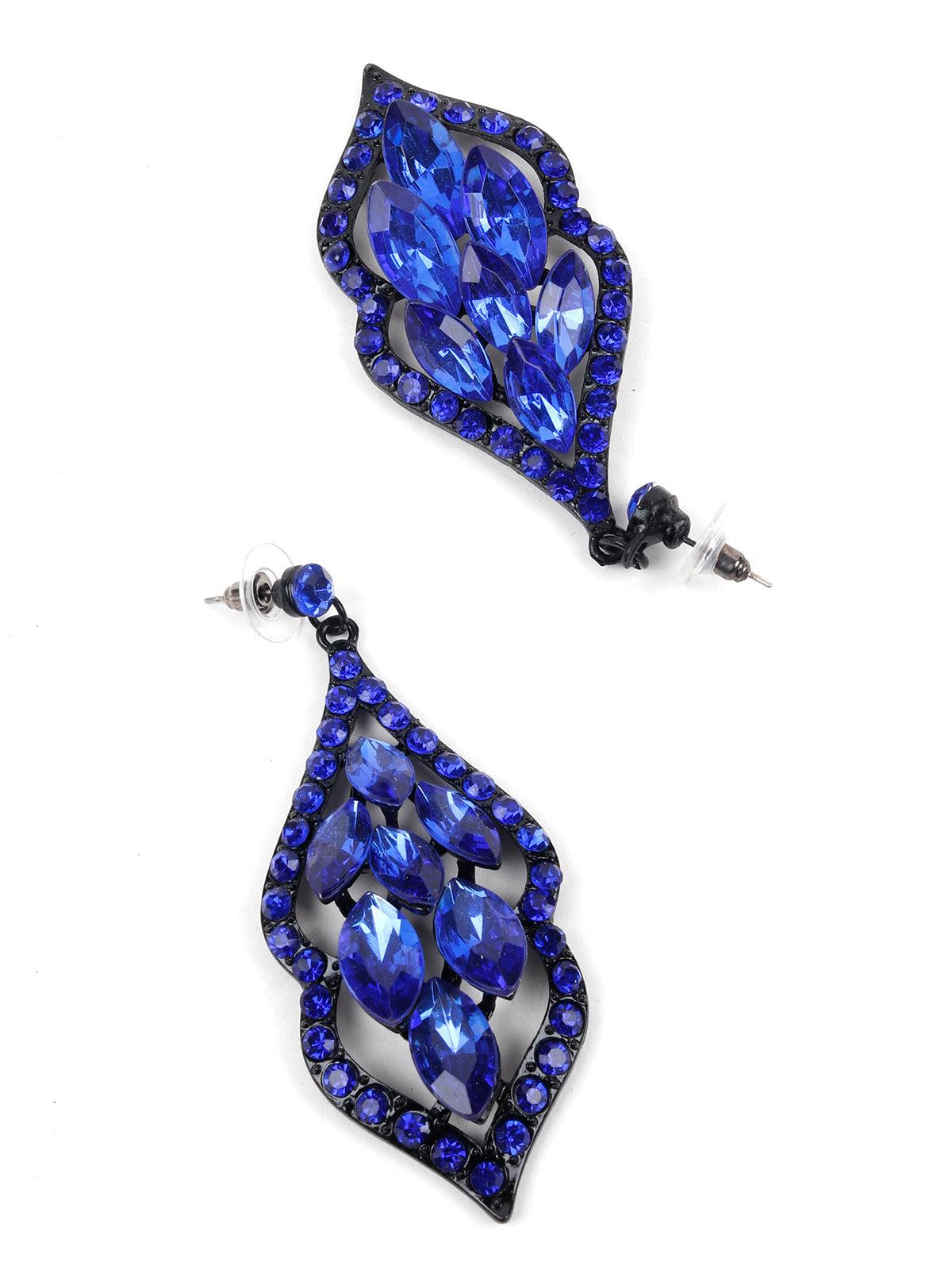 Women's Electric Blue Sapphire Oversized Necklace Set - Odette