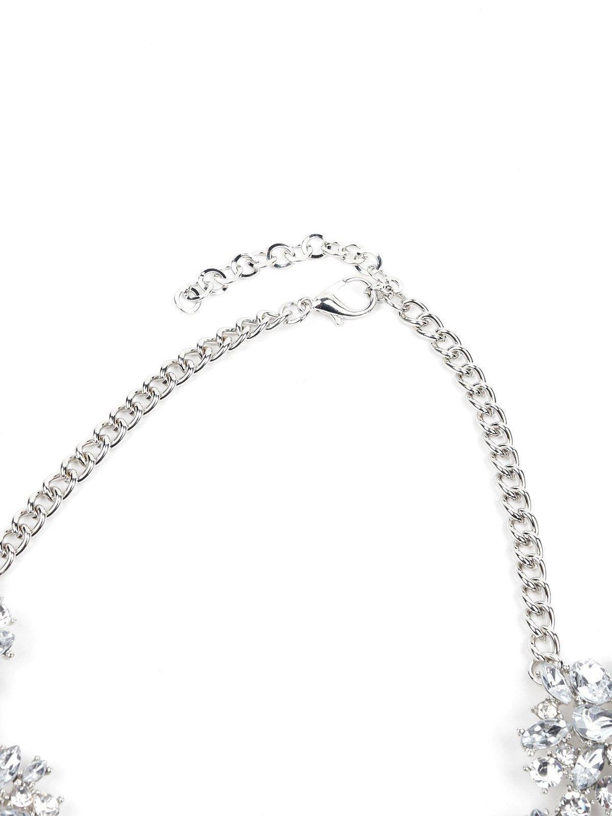 Women's Elegant Floral Crystal-Embellished Necklace - Odette