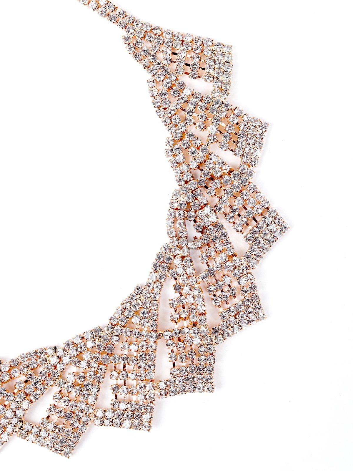 Women's Elegant Gold-Tone Studded Necklace - Odette