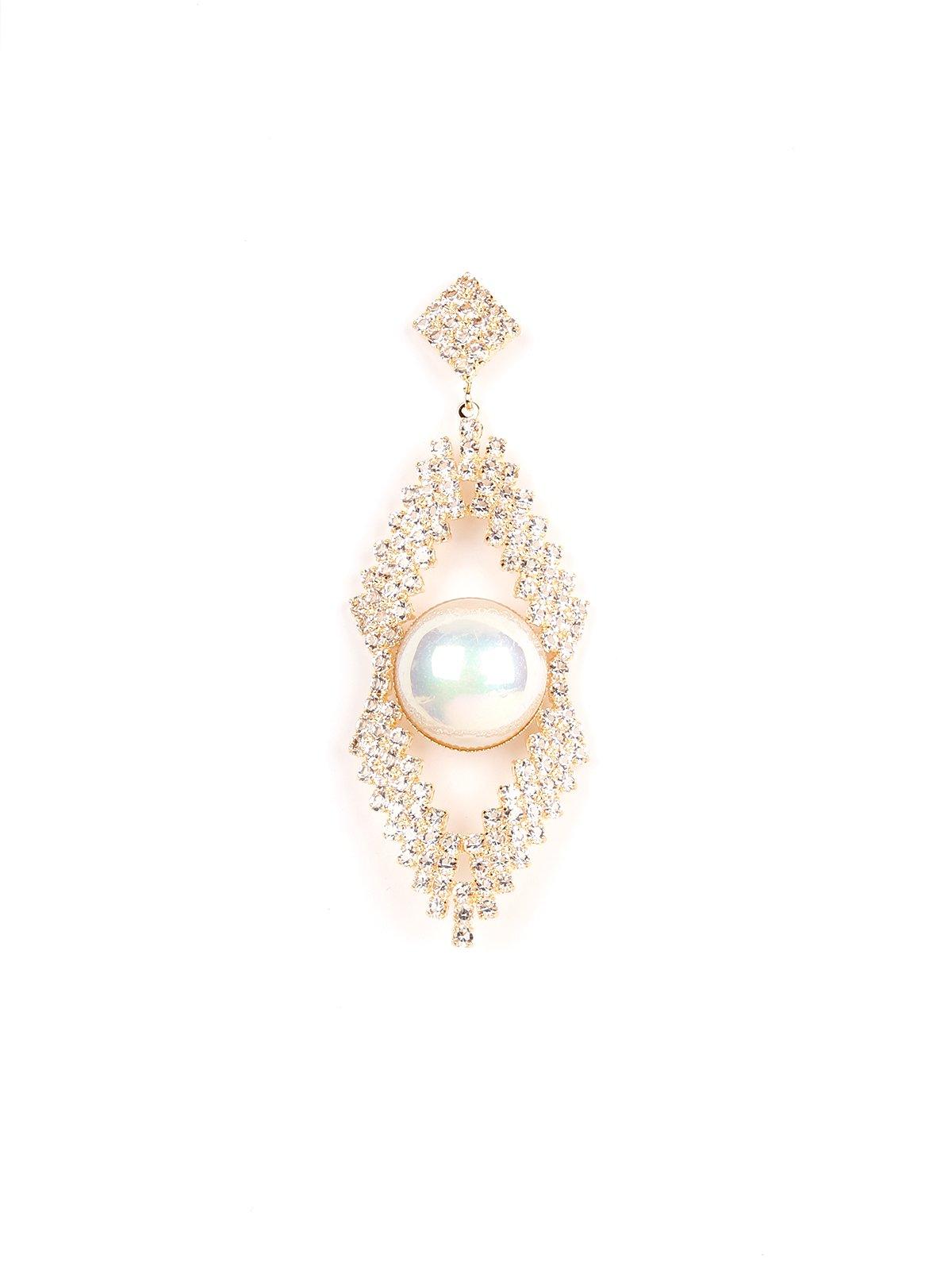 Women's Elegant Golden Pearl Drop Studs - Odette