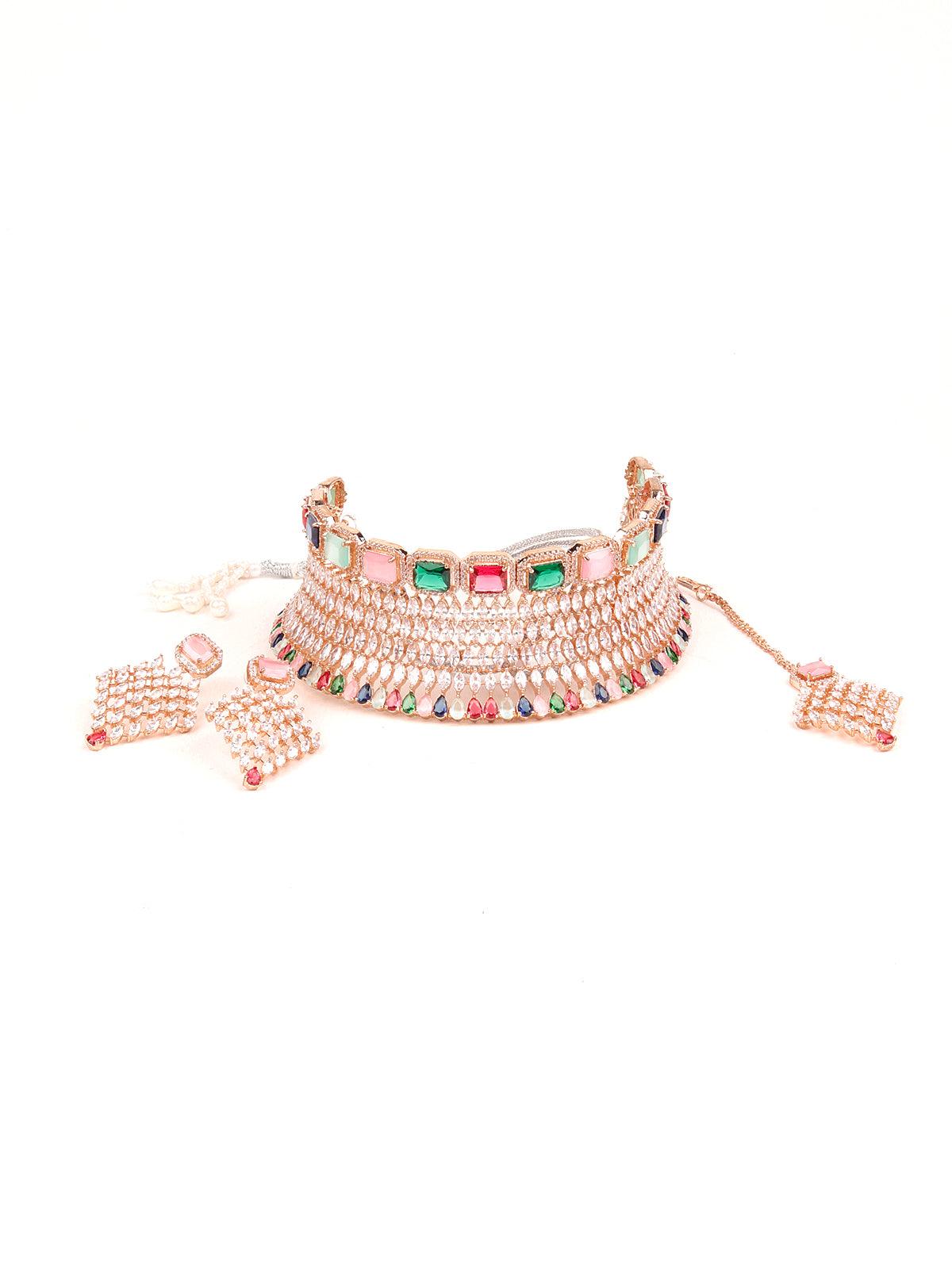 Women's Elegant Multicolor Necklace Set - Odette