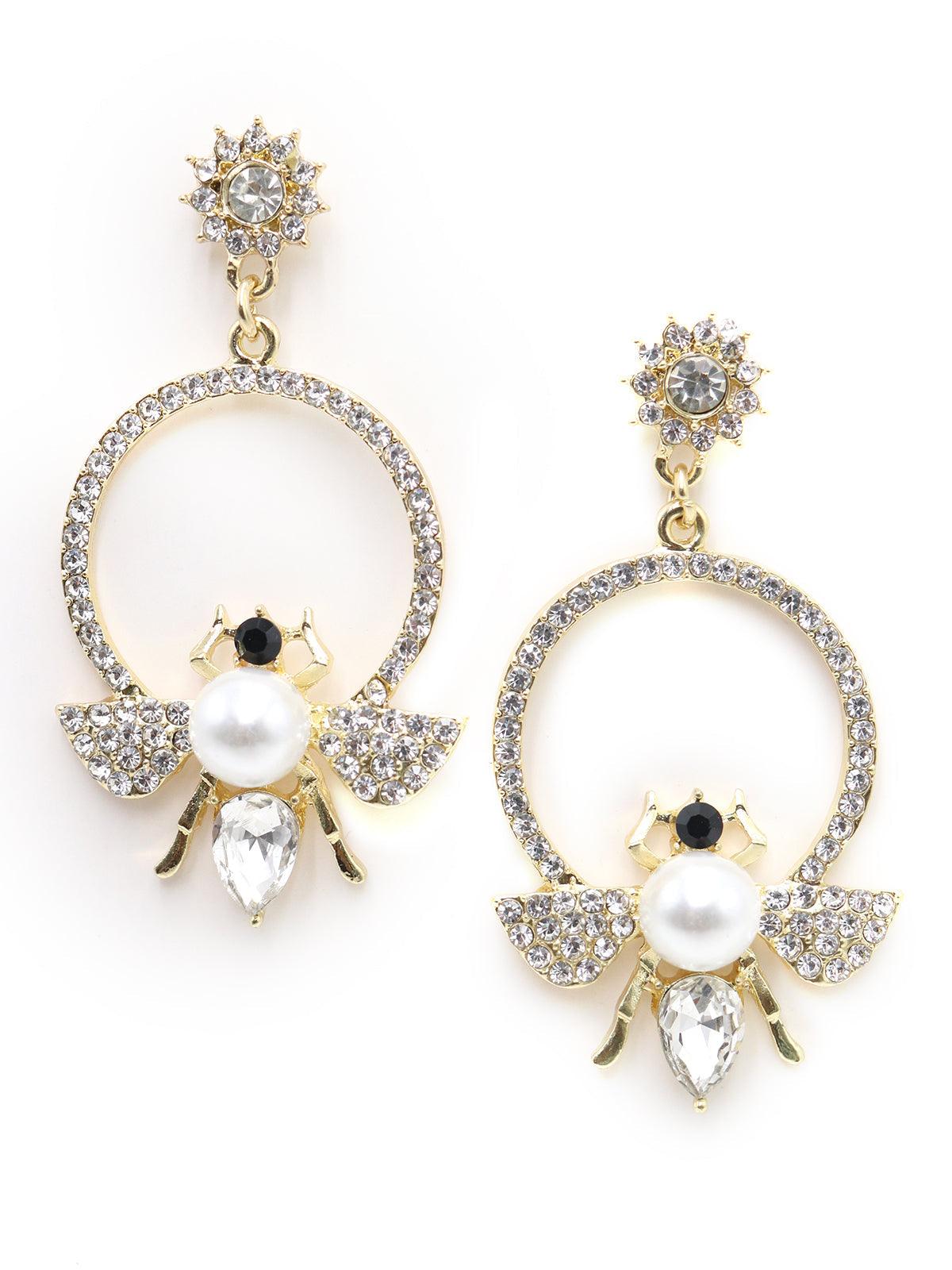 Women's Elegant Ring Dangle Earrings - Odette