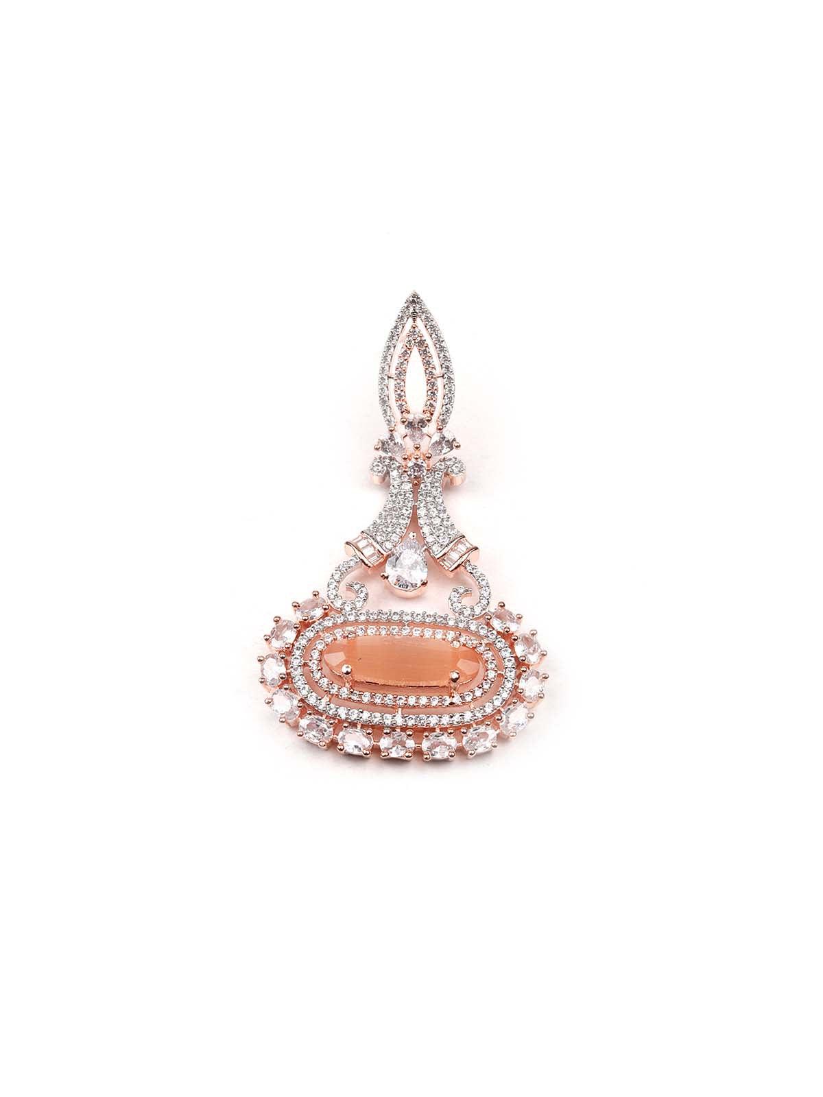 Women's Elegant Stunning Peach Dangle Earrings - Odette