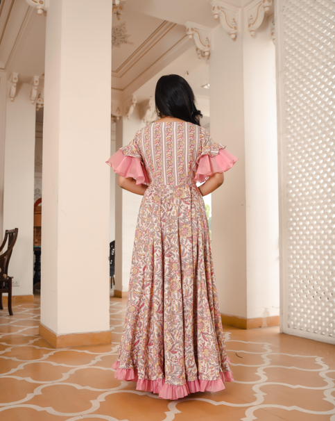 Women's Rosewood Garden Dress - Indian Virasat