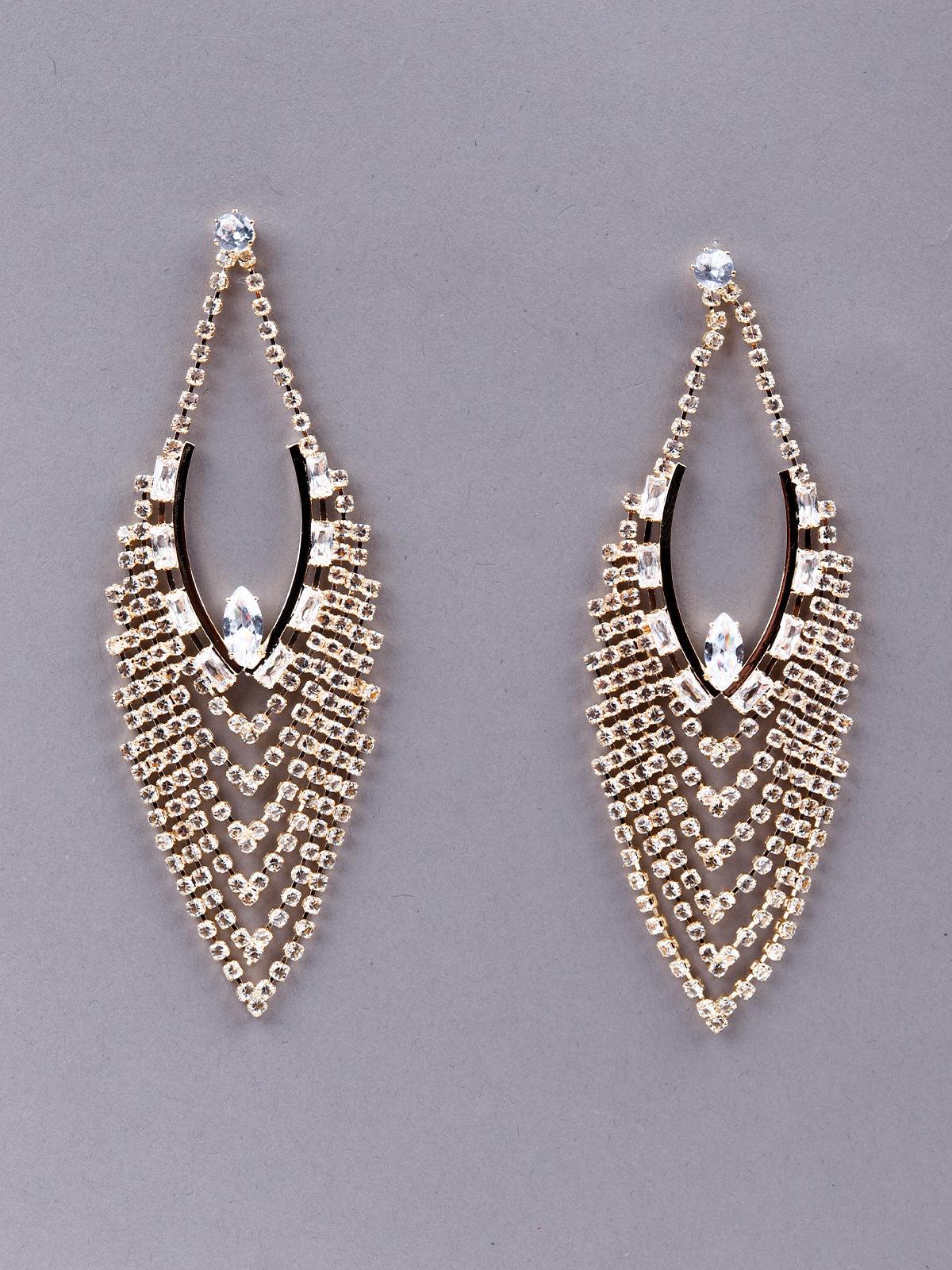 Women's Exquisite Almond-Shaped Crystal Earrings - Odette