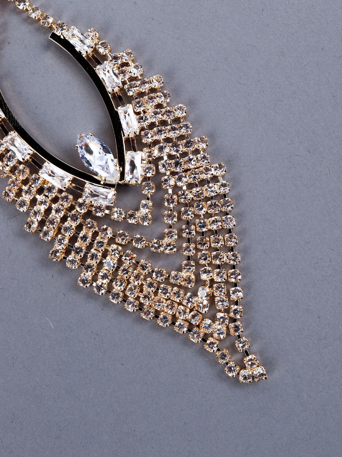 Women's Exquisite Almond-Shaped Crystal Earrings - Odette