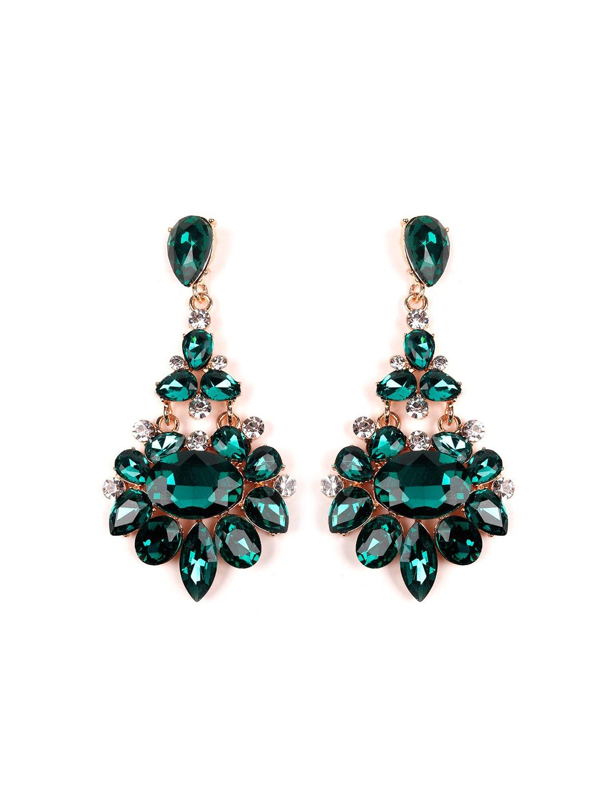 Women's Exquisite Emerald Drop Earrings - Odette