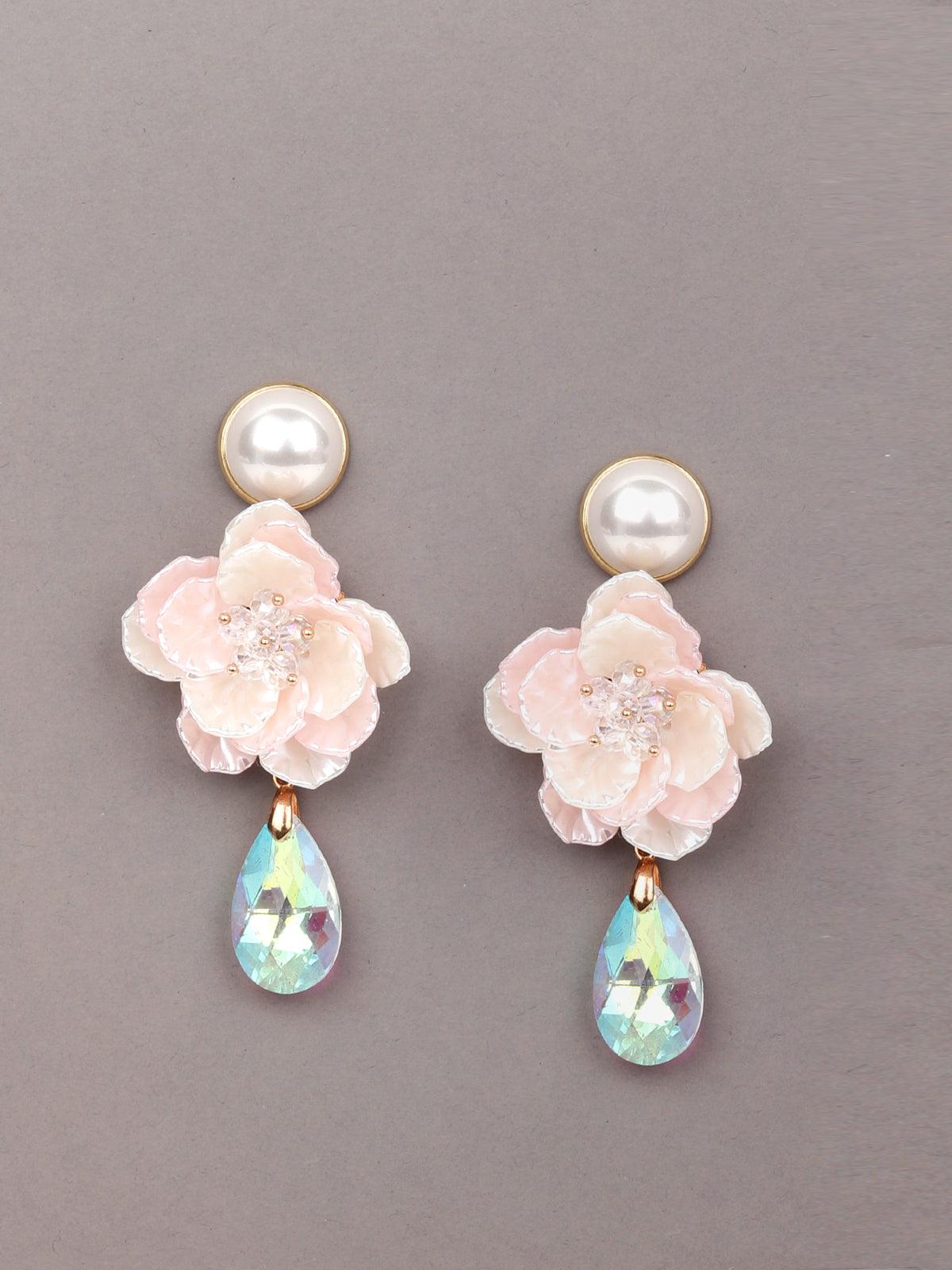 Women's Exquisite Floral Drop Earrings - Odette