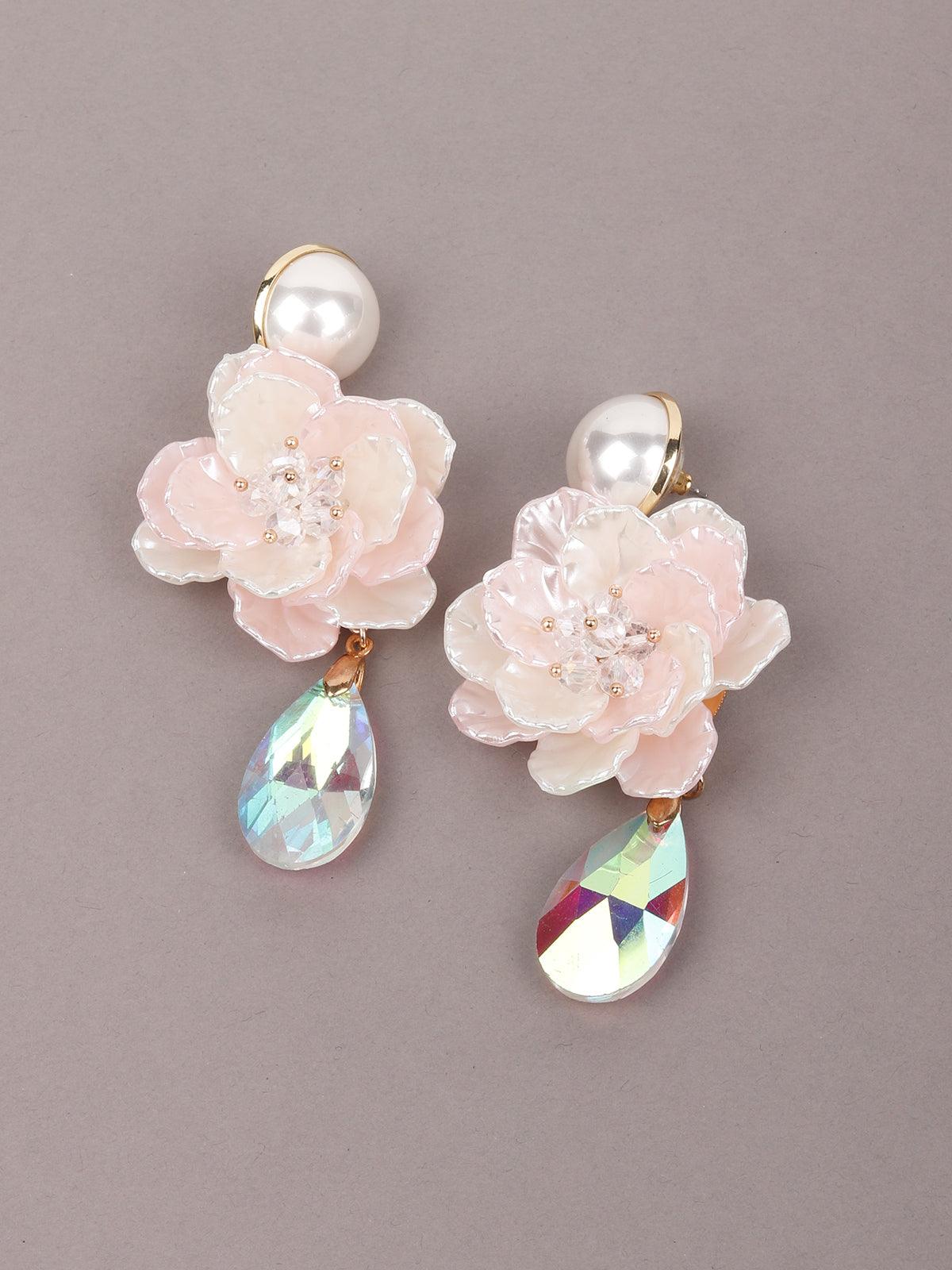 Women's Exquisite Floral Drop Earrings - Odette