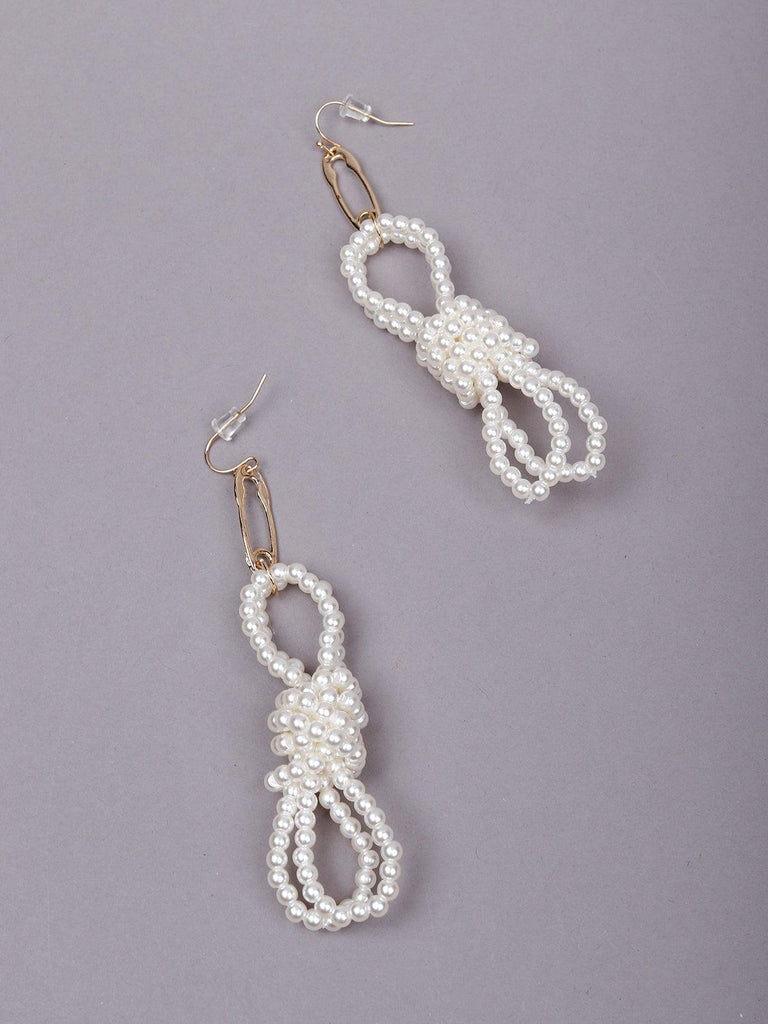 Women's Exquisite Fully White Beaded Drop Earring