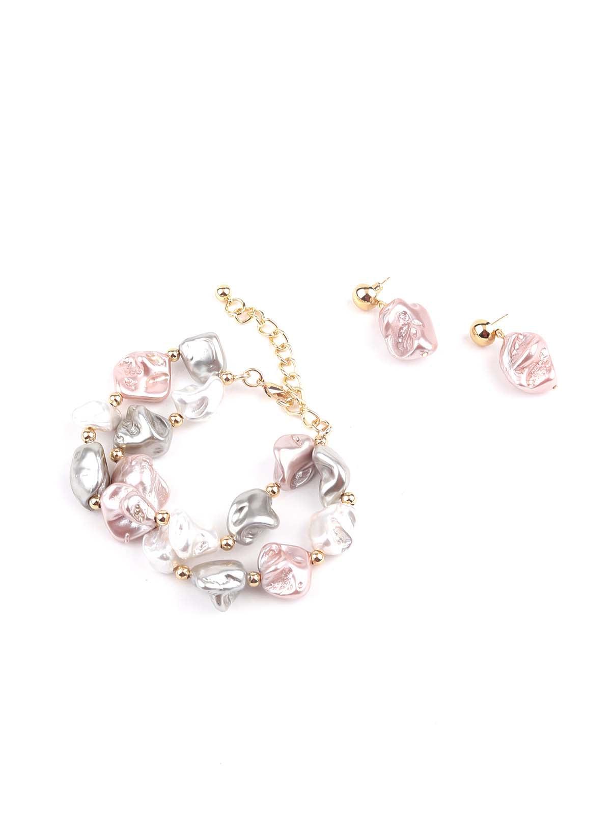Women's Exquisite Gold Tone Artifical Stone Jewellery Set - Odette