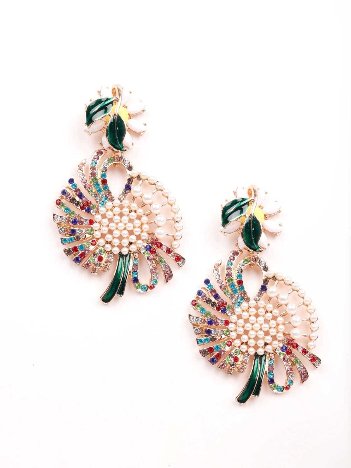 Women's Exquisite Peacock Feathers Inspired Earrings - Odette
