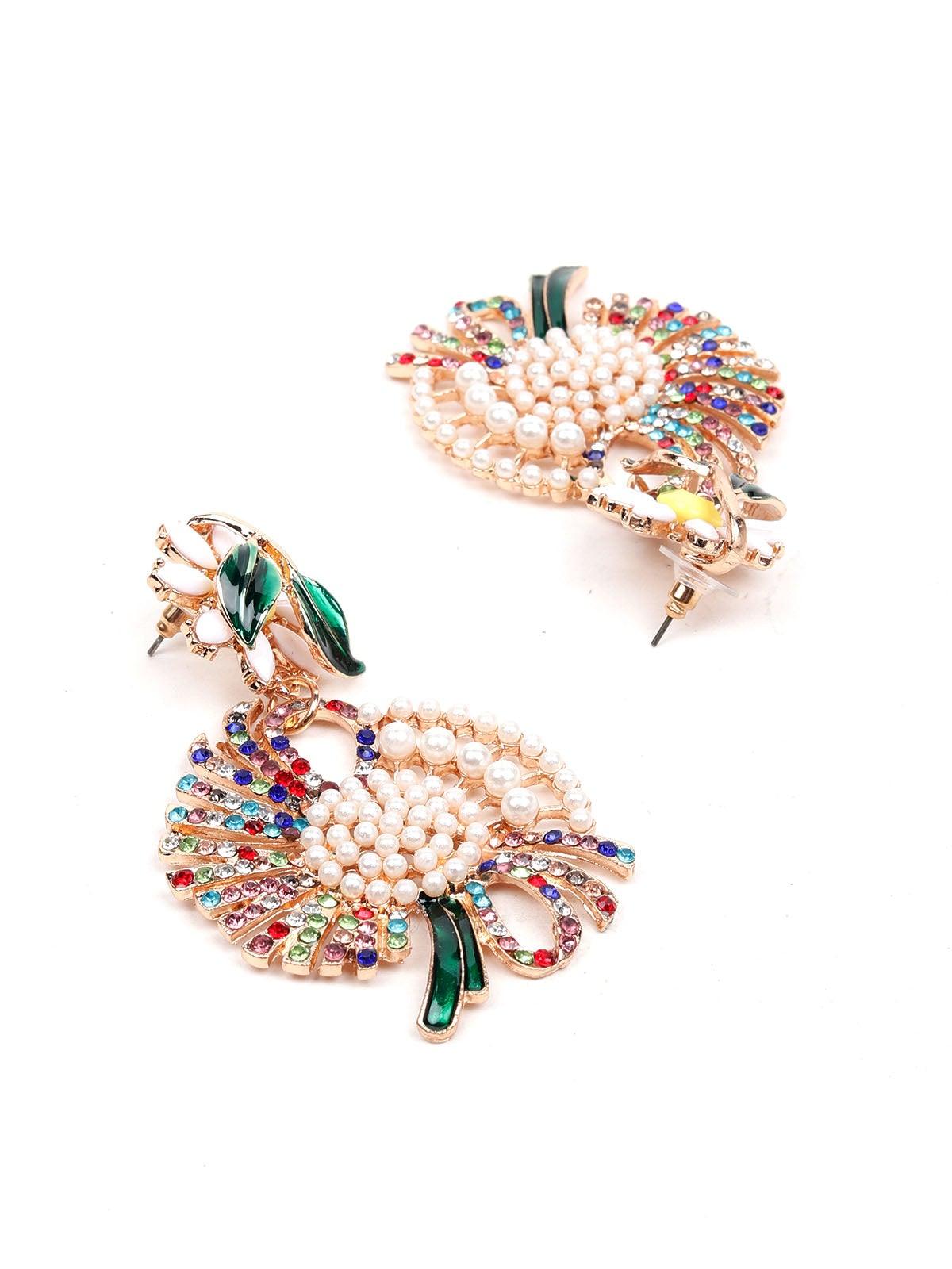 Women's Exquisite Peacock Feathers Inspired Earrings - Odette