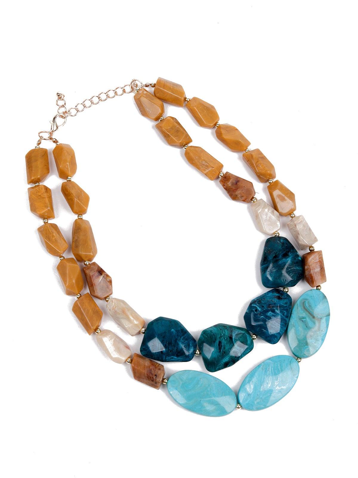 Women's Exquisite Vibrant Blue Hue Stone Necklace - Odette