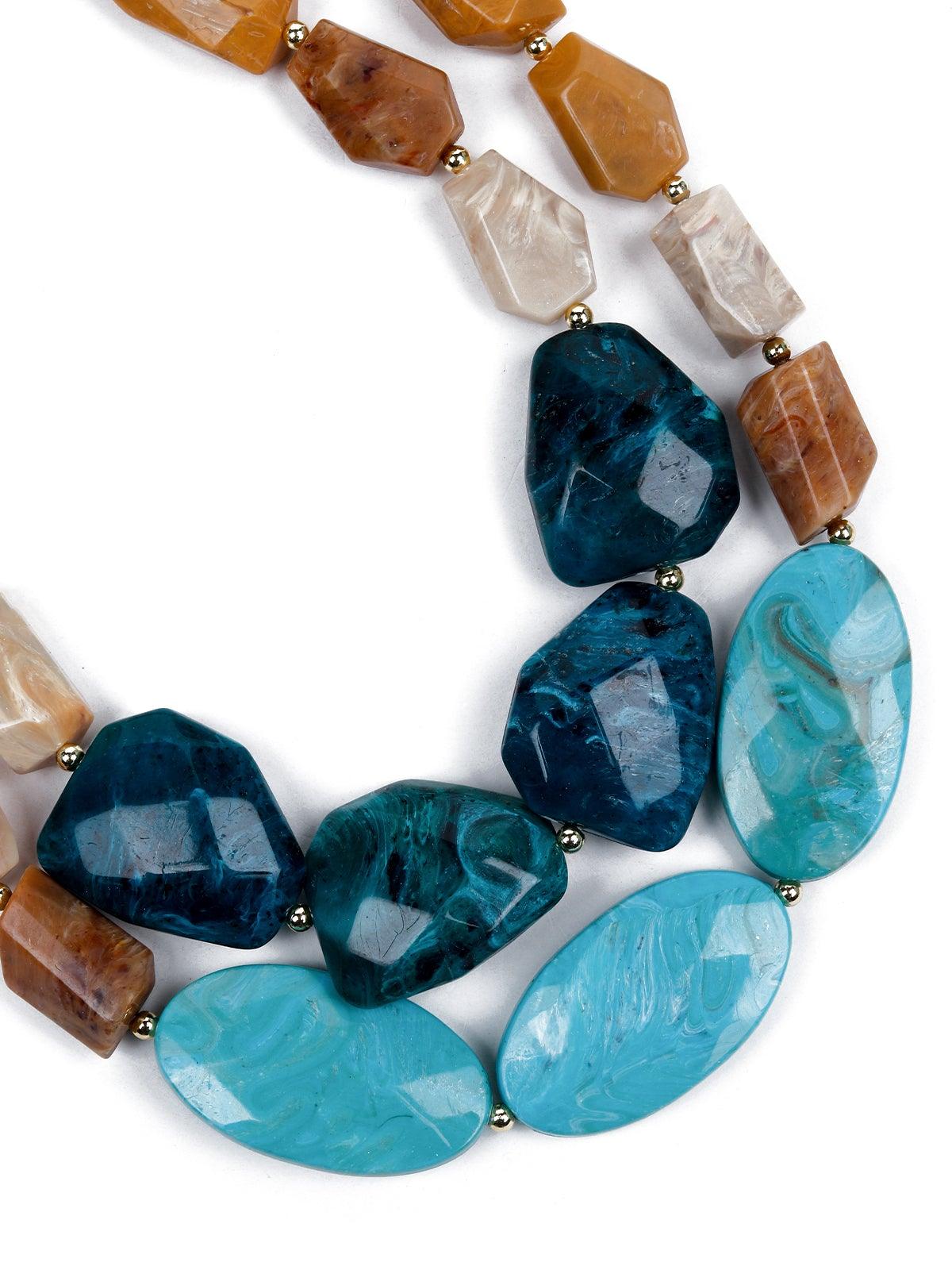 Women's Exquisite Vibrant Blue Hue Stone Necklace - Odette