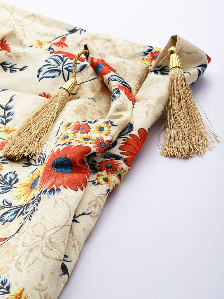 Women's Digital Print Shiney Satin Semistitched Lehenga Choli With Unstitched Blouse And Thred Work Dupatta