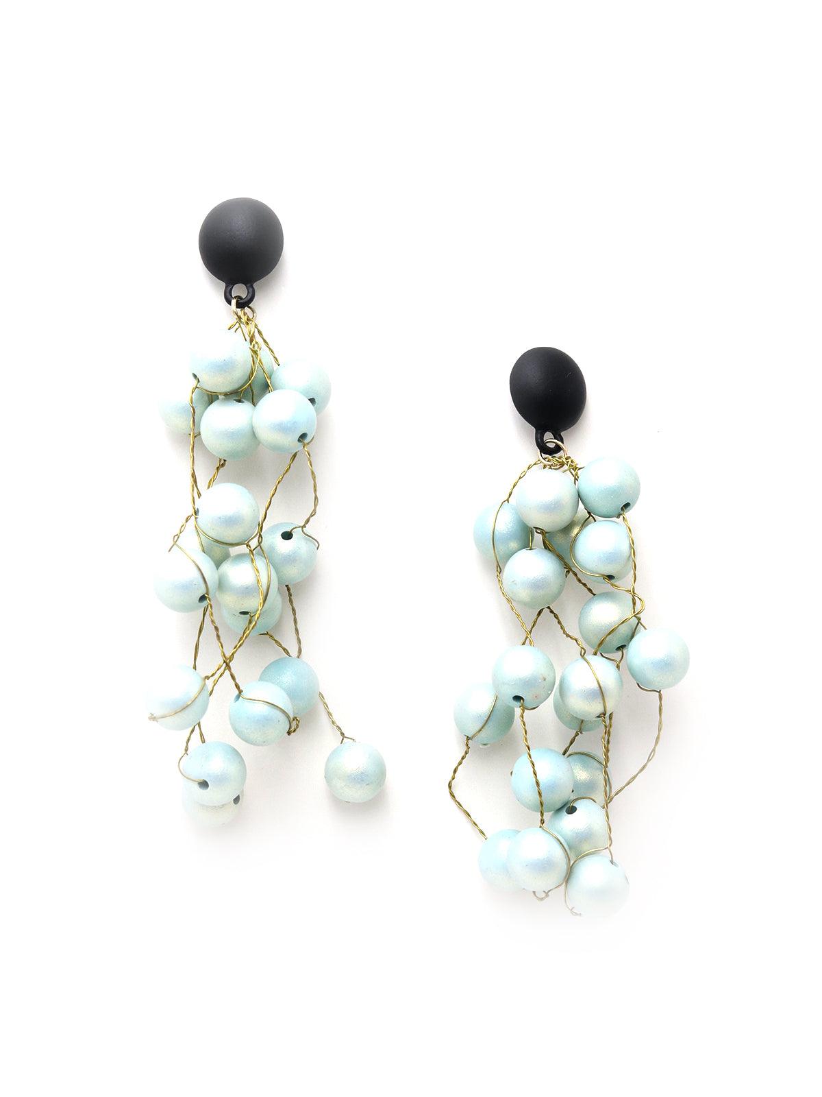 Women's Fashionable Sky Blue Dangle Earrings - Odette