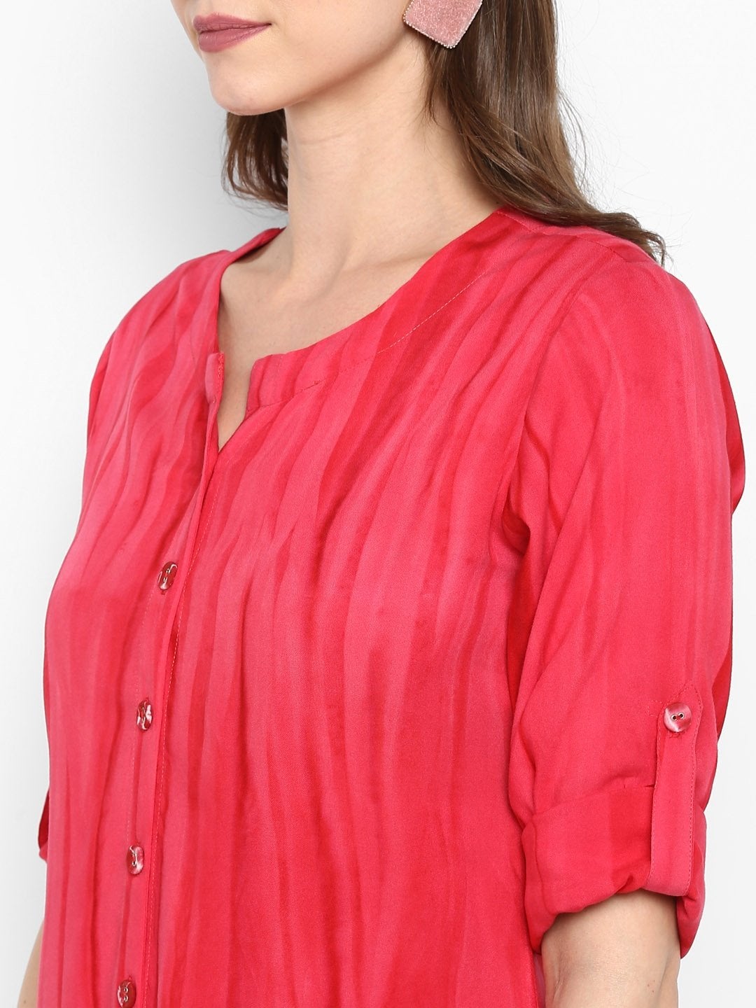 Women's Pink Printed Tunic - Meeranshi