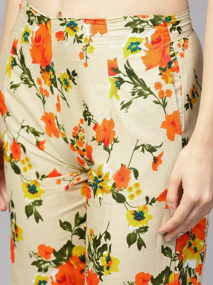 Women's Green Kurta Printed Set