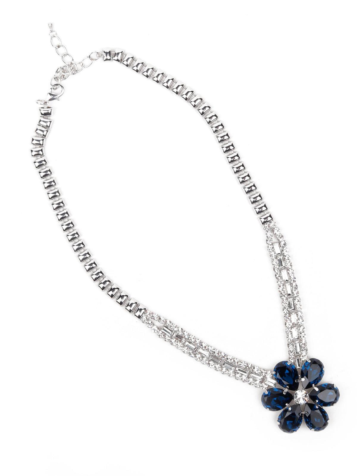 Women's Floral Pendant Princess Necklace - Odette