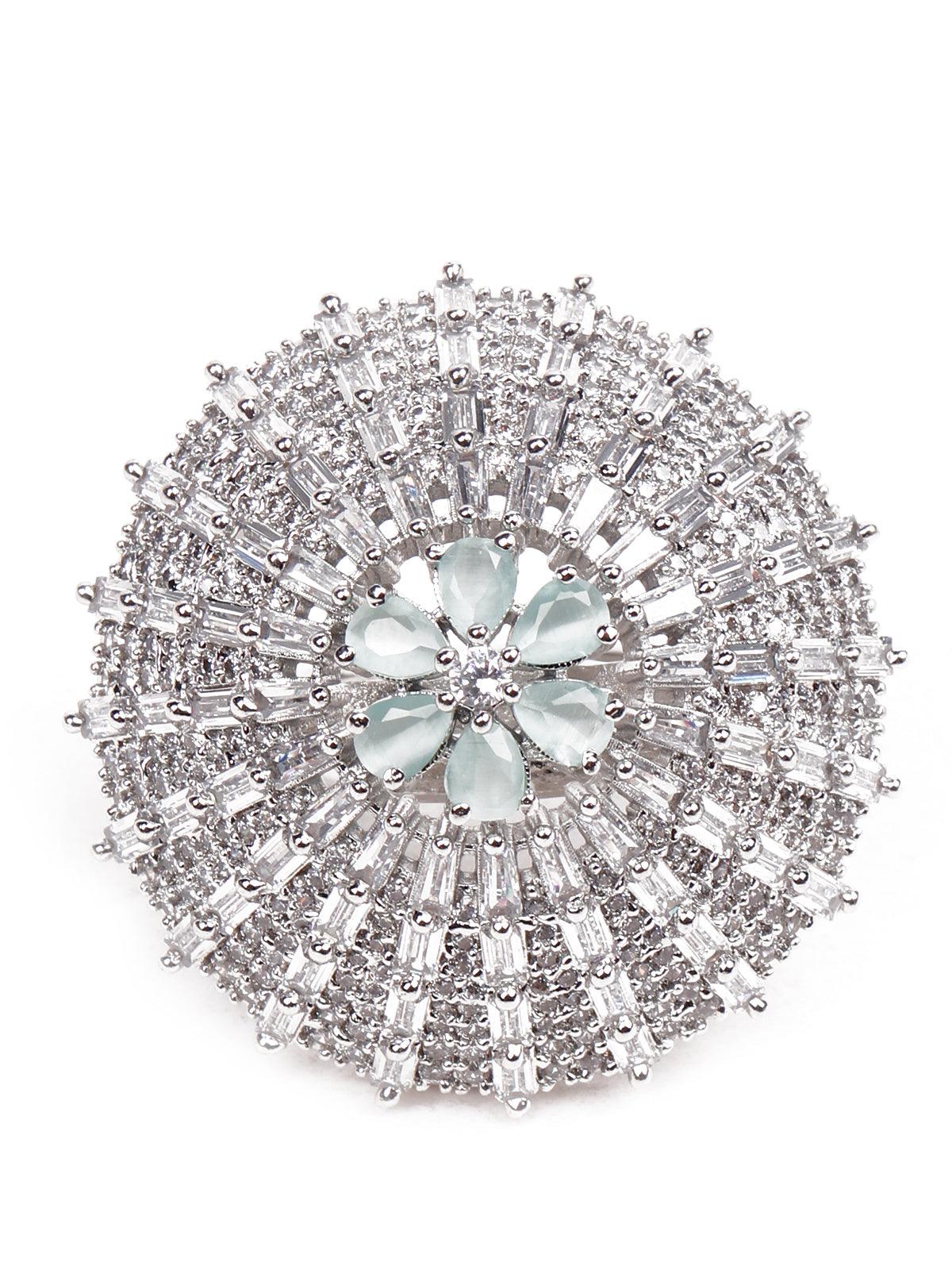 Women's Fully Crystal-Embellished Oversized Ring - Odette