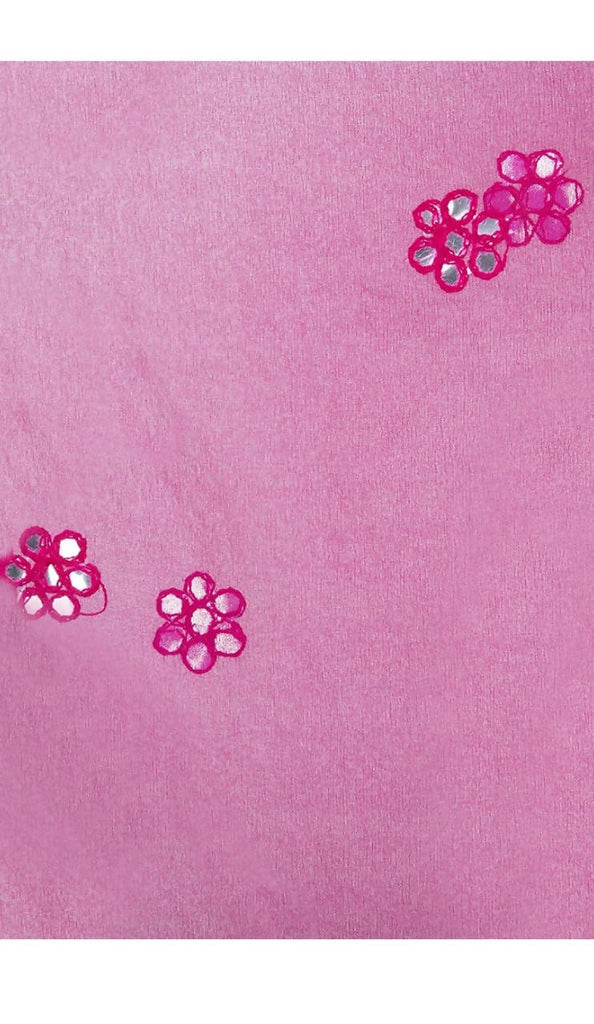 Women's Orgenza Flower Mirror Magenta Colour Dupatta & Chunni Mfd0022