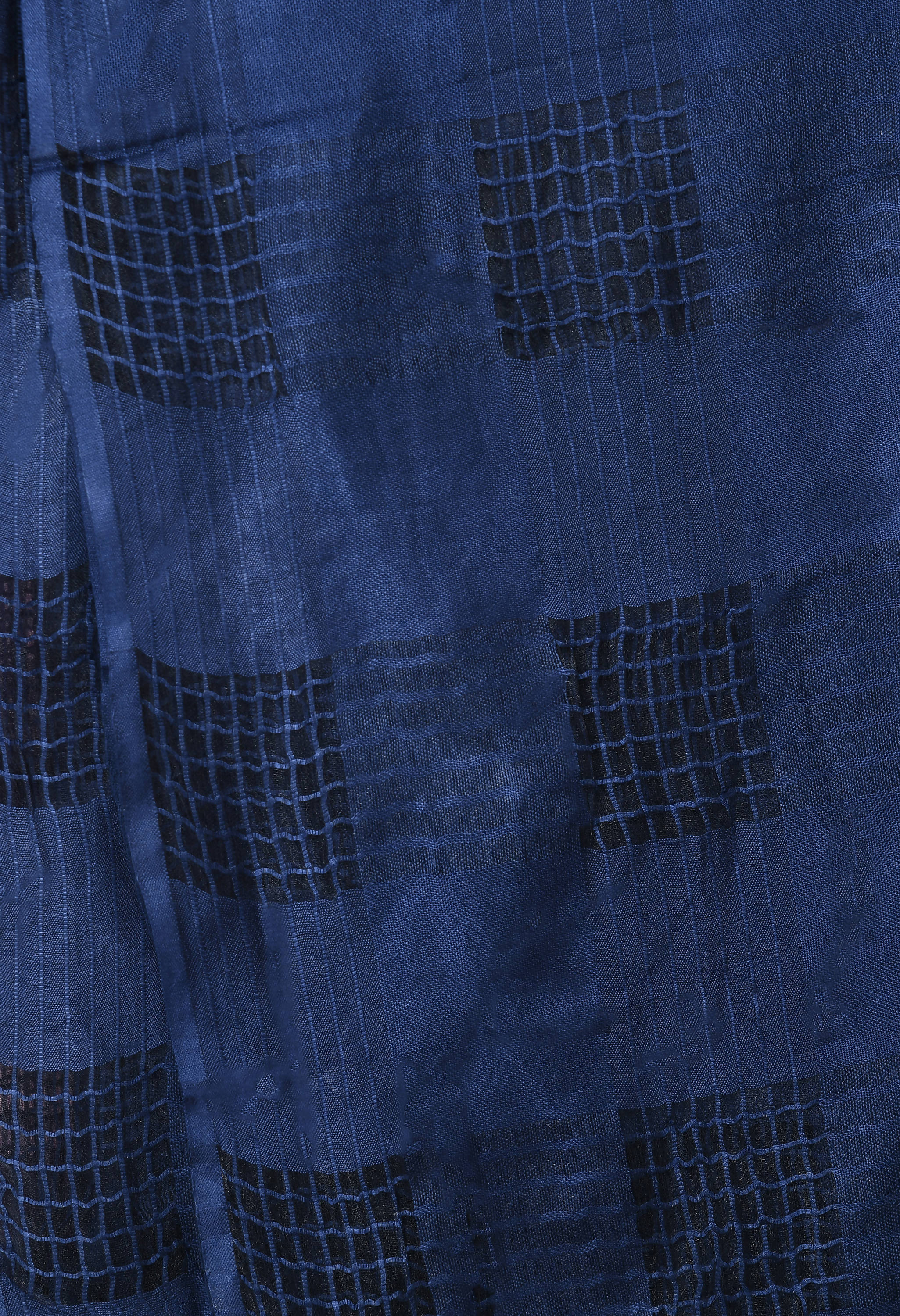 Women's Navy Blue Colour Window Design Cotton Dupatta Mfd0013 - Moeza